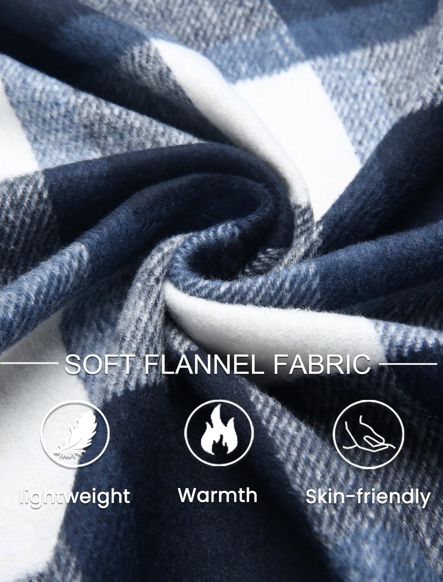 COOFANDY Men's Flannel Jacket Long Sleeve Plaid Shirt Jackets Button Down Fleece Shacket Casual Fall Soft Outwear