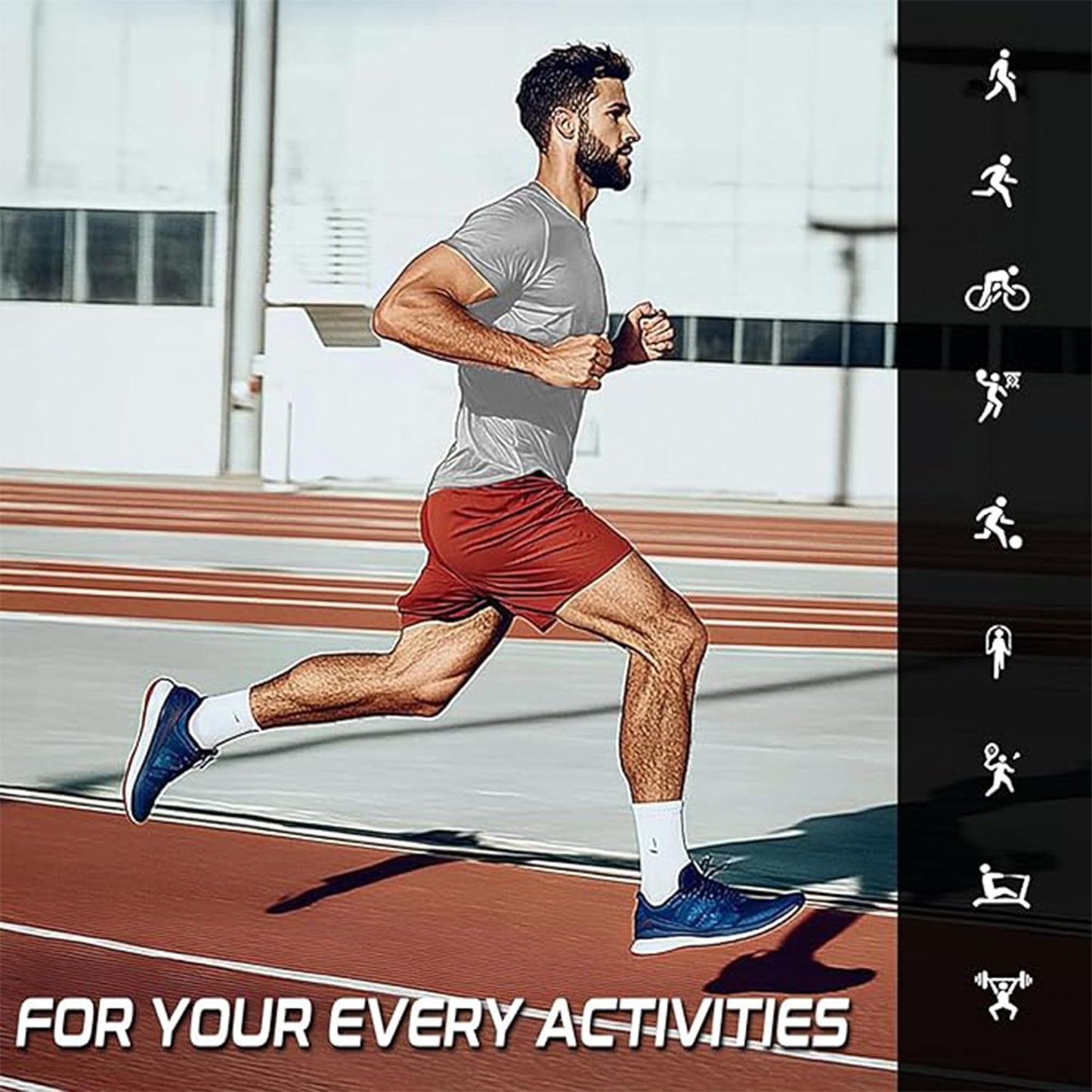 Men's Cooling Workout Shirts Bamboo Viscose Anti Odor Moisture Wicking Athletic Short Sleeve Lightweight Loose Gym Tee
