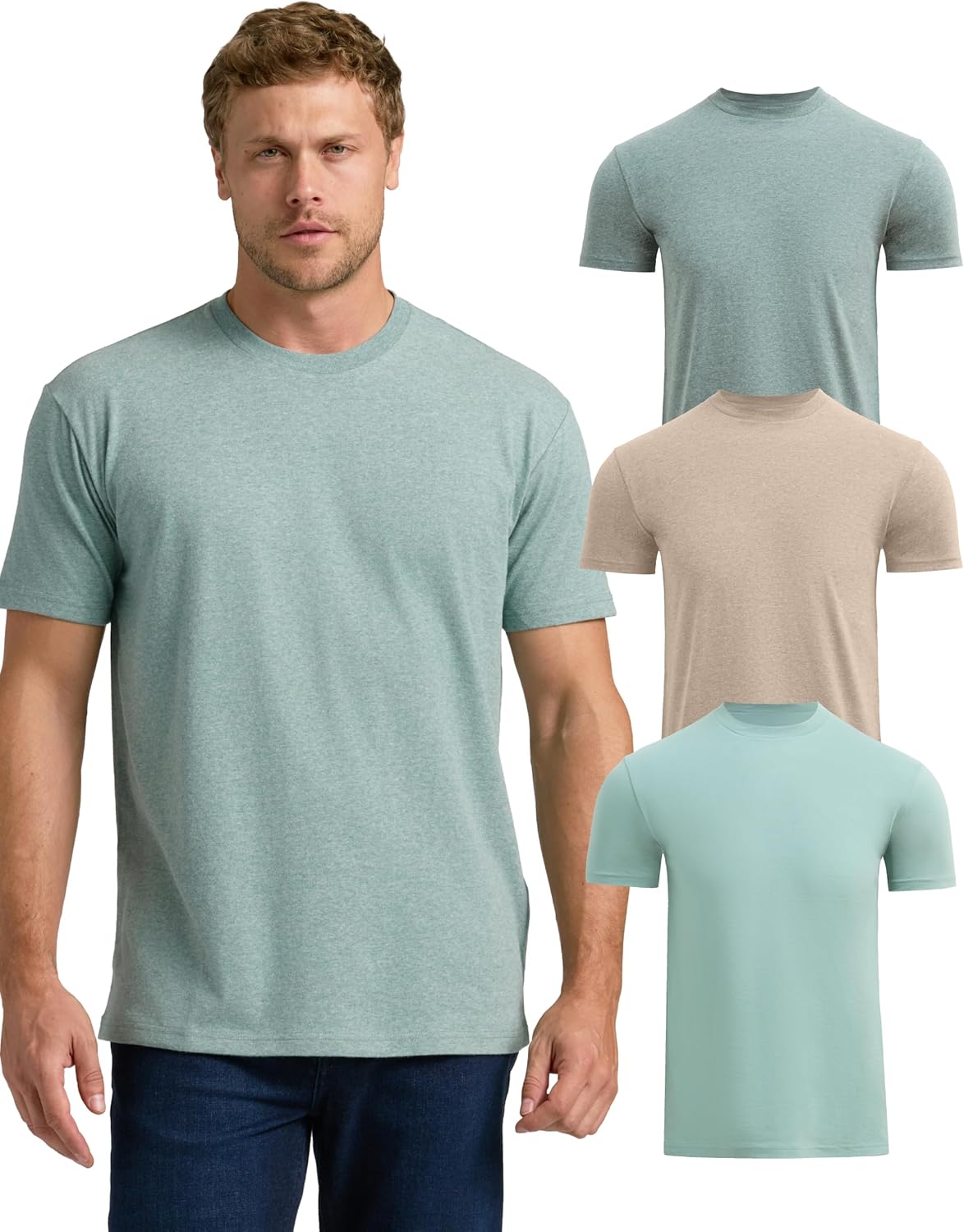 True Classic Mens T-Shirts – Short Sleeve Crew Neck T Shirts for Man, Cotton Blend Plain Novelty Men's T-Shirts