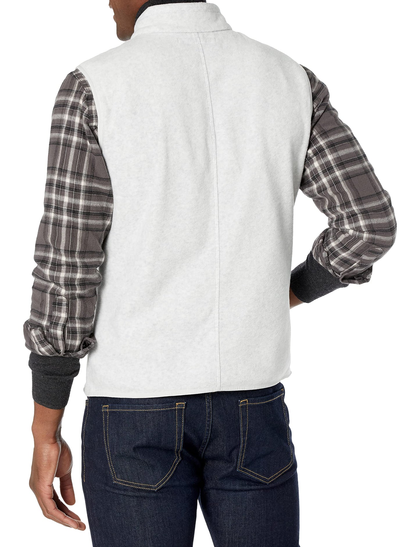 Amazon Essentials Men's Full-Zip Polar Fleece Vest (Available in Big & Tall)