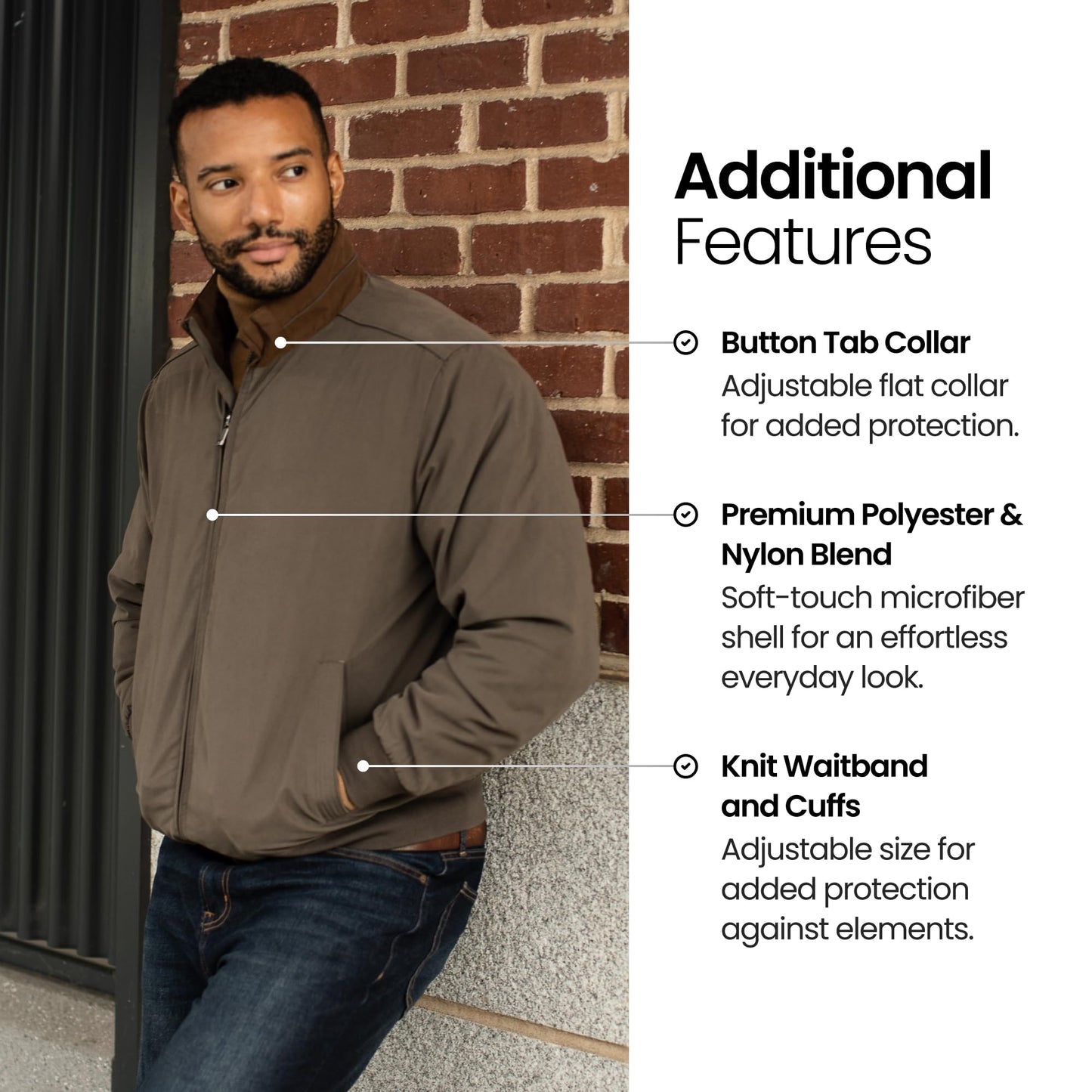 Weatherproof Men's Golf Jacket - Lightweight Windbreaker, Water-Resistant Microfiber Shell, Perfect for Golf & Casual Wear