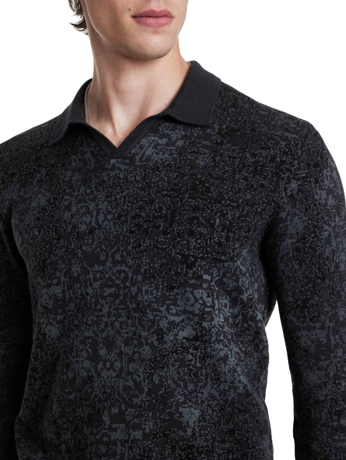 John Varvatos Men's Oliver Polo Sweater