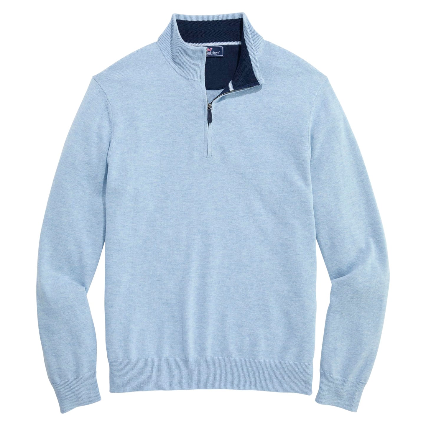 vineyard vines Men's Boathouse Tipped Quarter-Zip Sweater