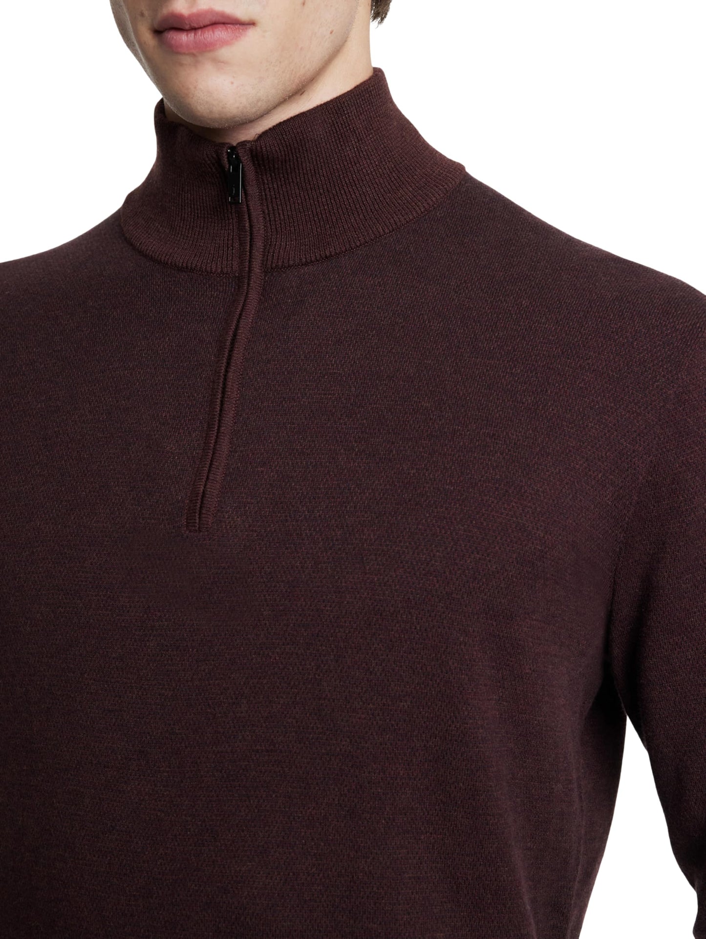 John Varvatos Men's Grand Birdseye Half Zip