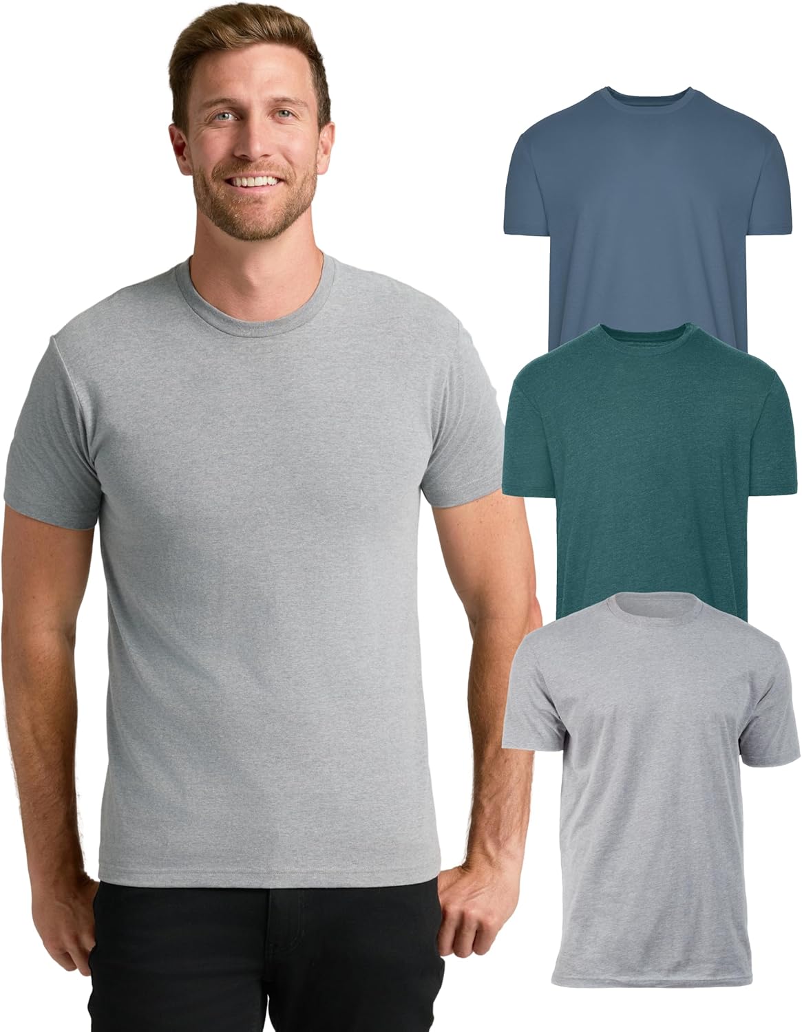 True Classic Mens T-Shirts – Short Sleeve Crew Neck T Shirts for Man, Cotton Blend Plain Novelty Men's T-Shirts