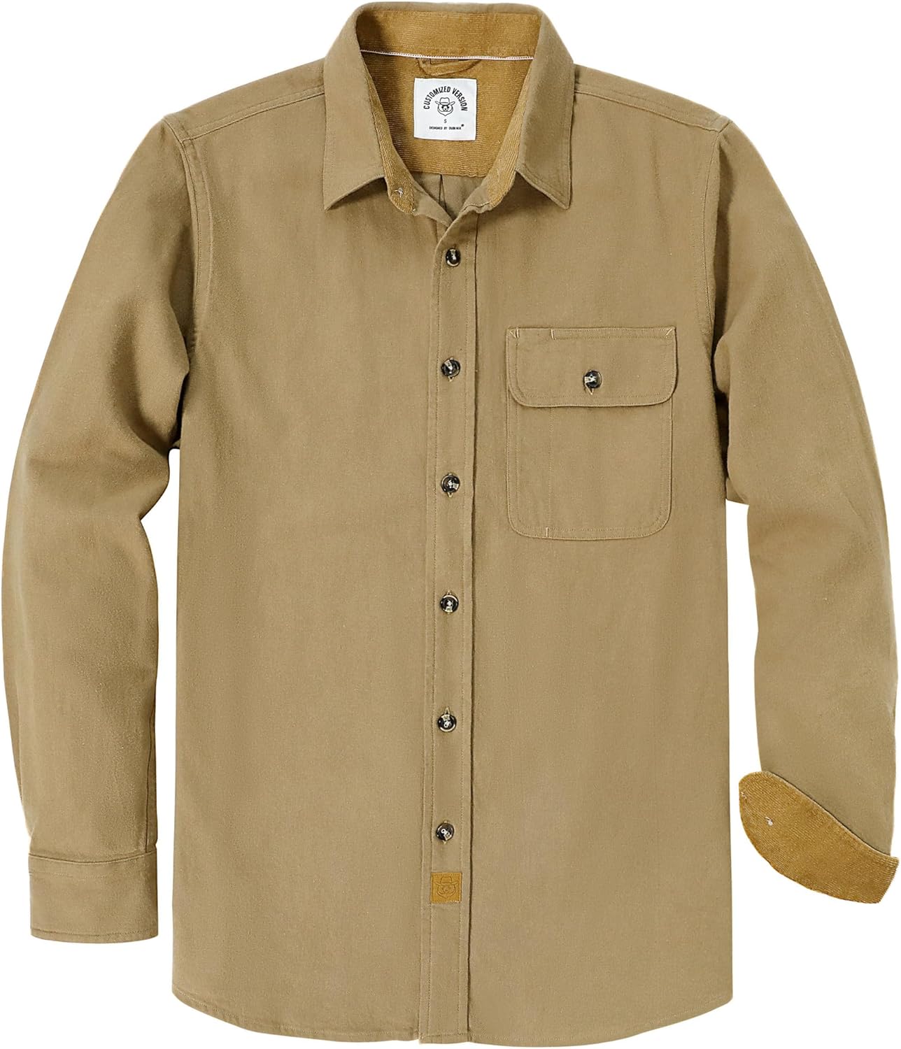 Dubinik® Mens Flannel Shirts Long Sleeve Flannel Shirt for Men Casual Button Down Brushed 100% Cotton Shirt