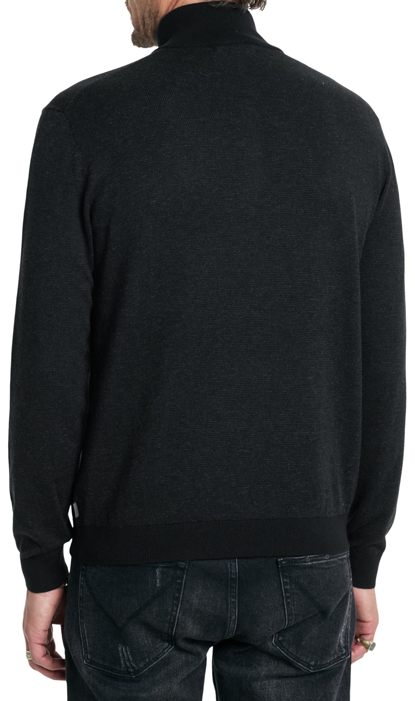 John Varvatos Men's Grand Birdseye Half Zip