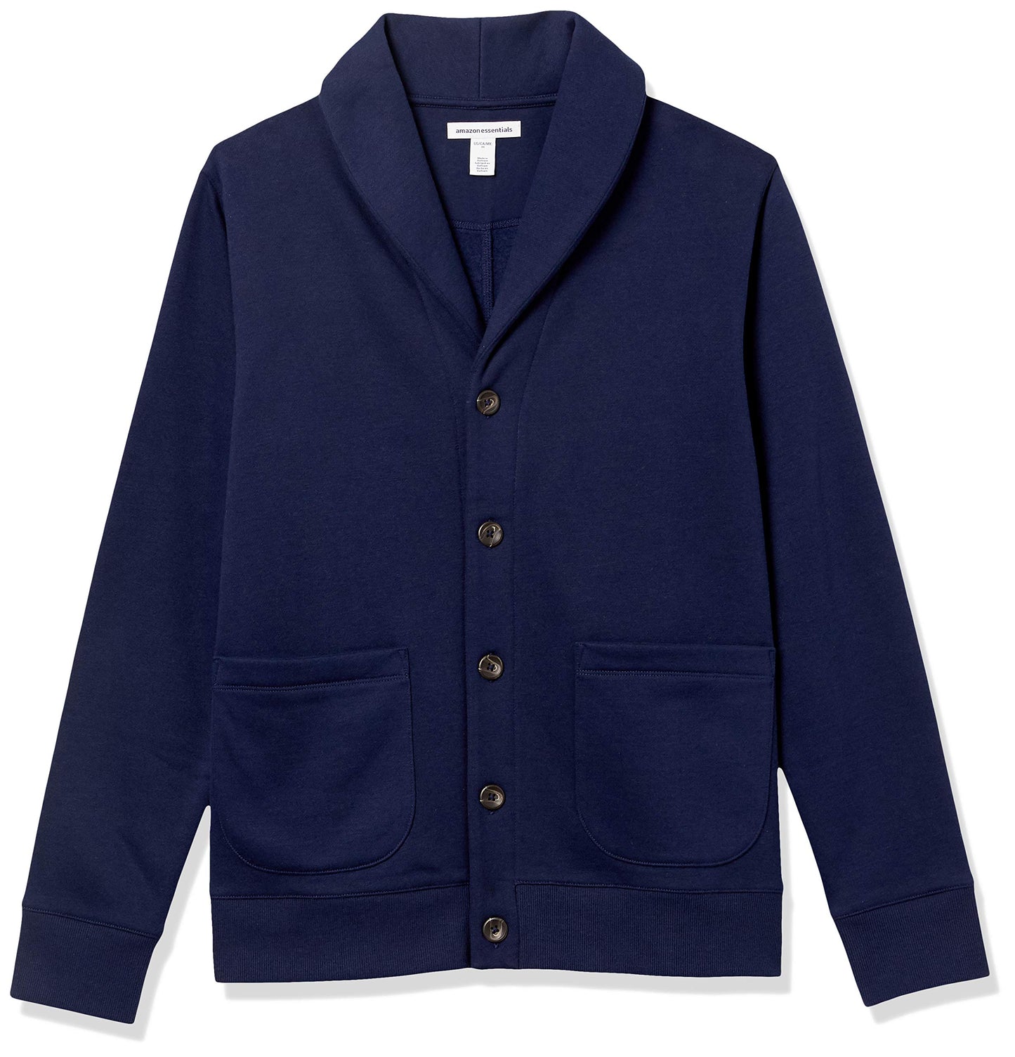 Amazon Essentials Men's Long-Sleeve Fleece Shawl-Collar Cardigan