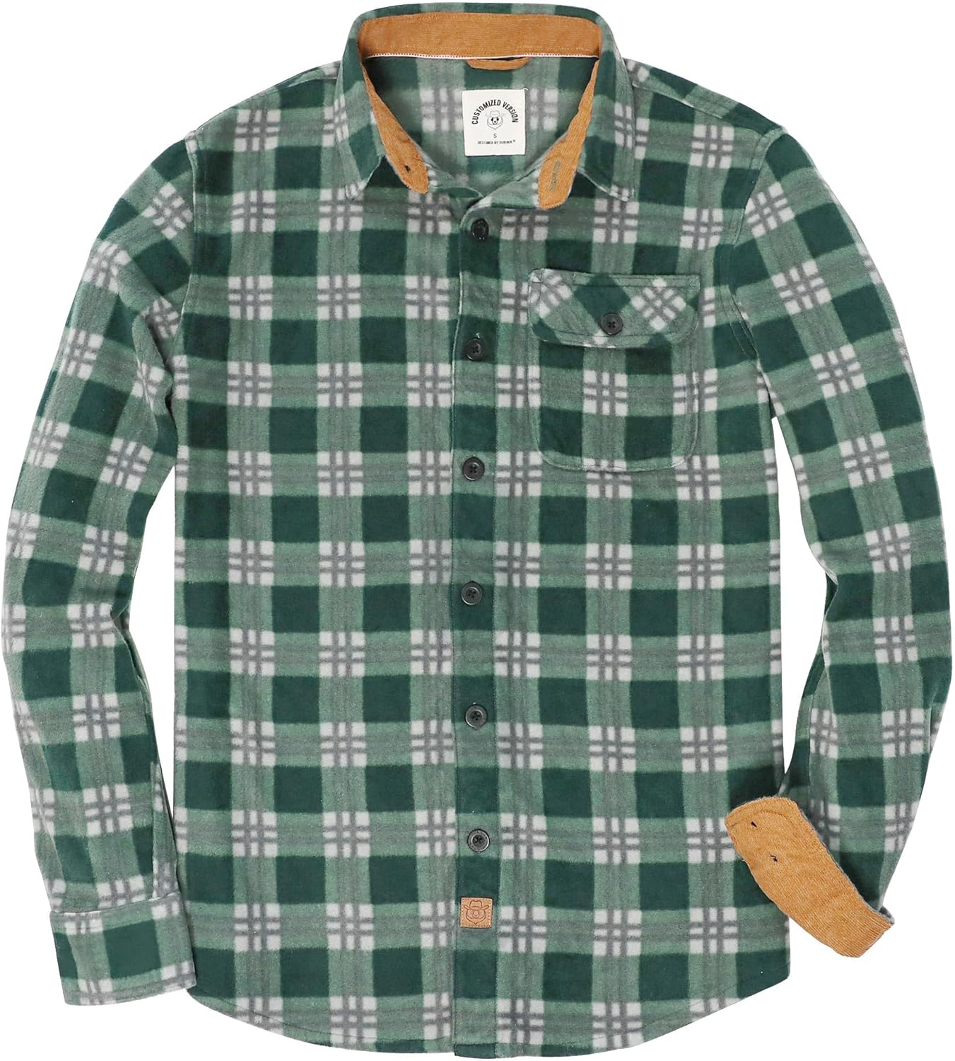 Dubinik® Mens Flannel Shirts Long Sleeve Flannel Shirt for Men Casual Button Down Brushed 100% Cotton Shirt