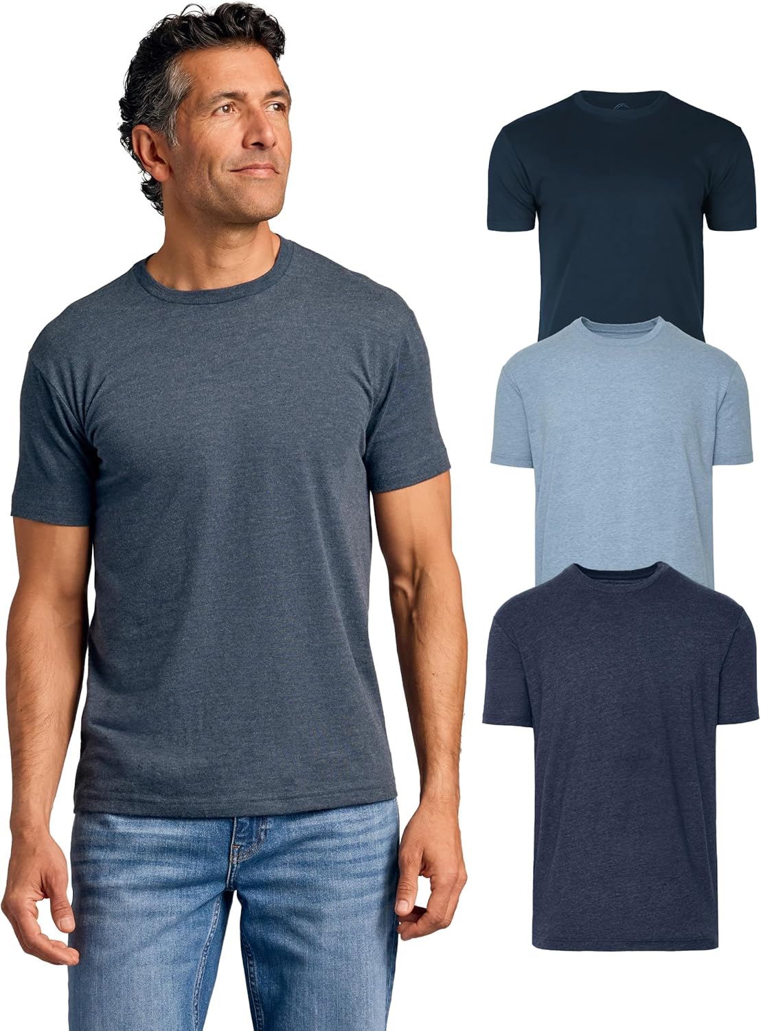 True Classic Mens T-Shirts – Short Sleeve Crew Neck T Shirts for Man, Cotton Blend Plain Novelty Men's T-Shirts