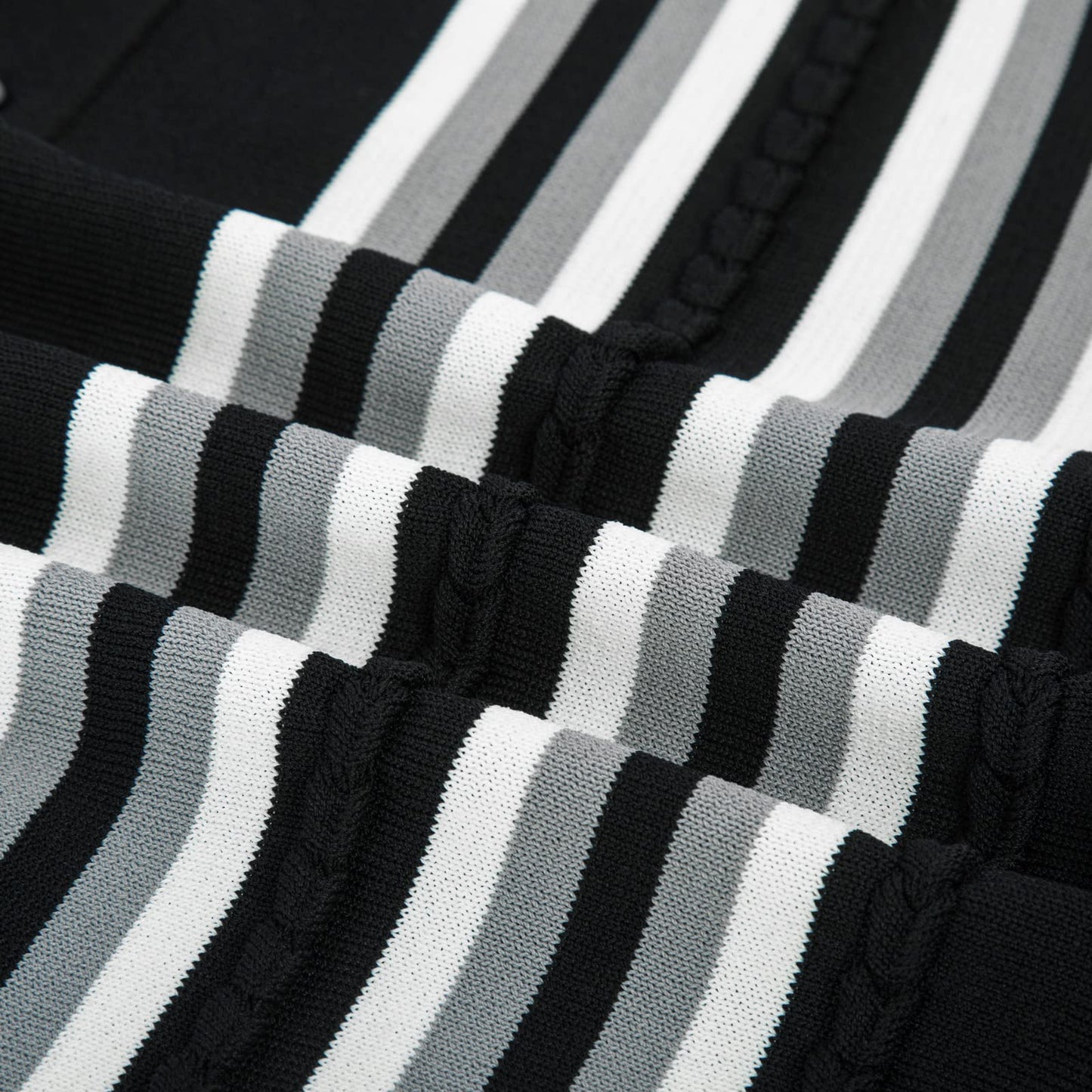 PJ PAUL JONES Mens Vintage Striped Knit Polo Shirt Long Sleeve Button Down Cardigan Sweater