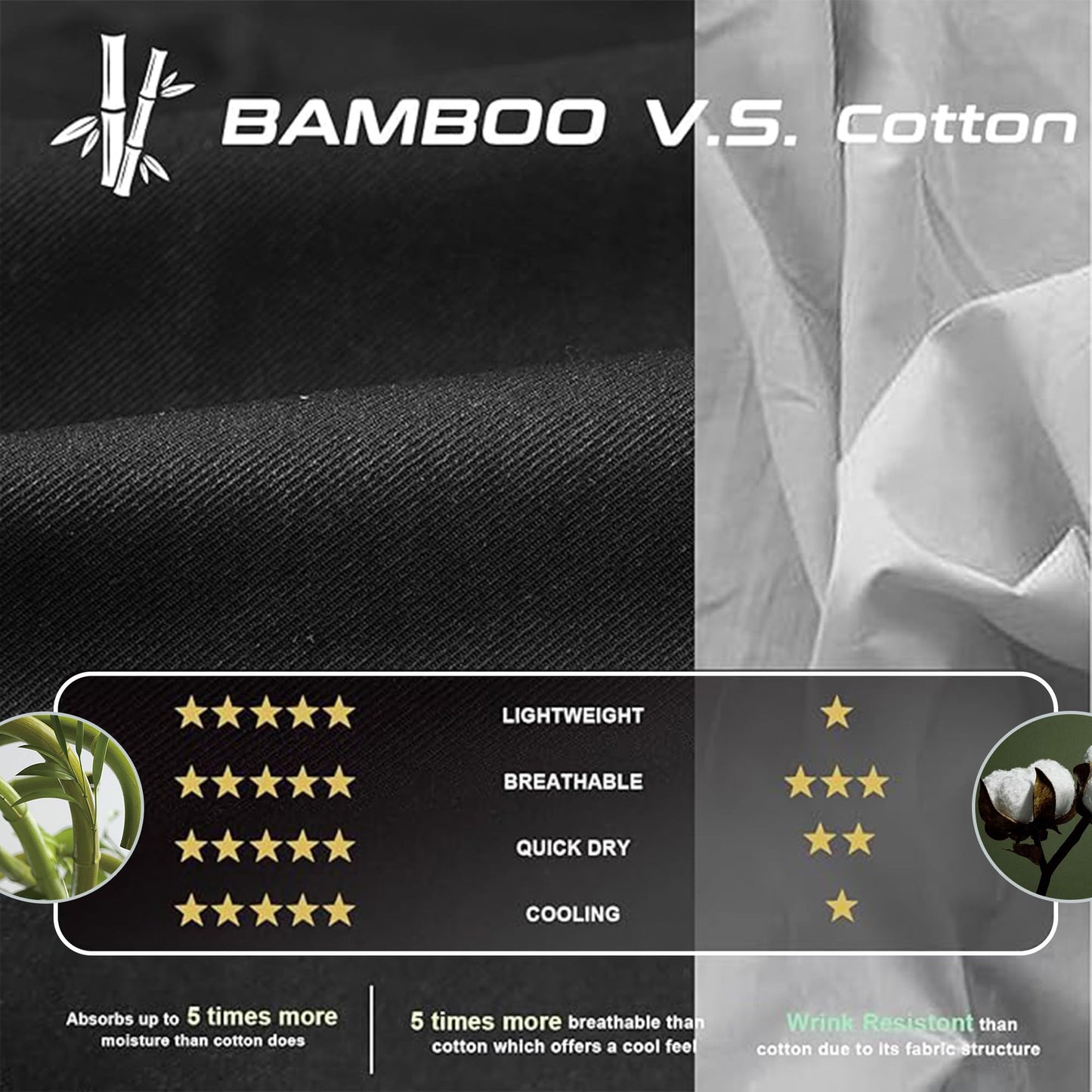 Men's Cooling Workout Shirts Bamboo Viscose Anti Odor Moisture Wicking Athletic Short Sleeve Lightweight Loose Gym Tee