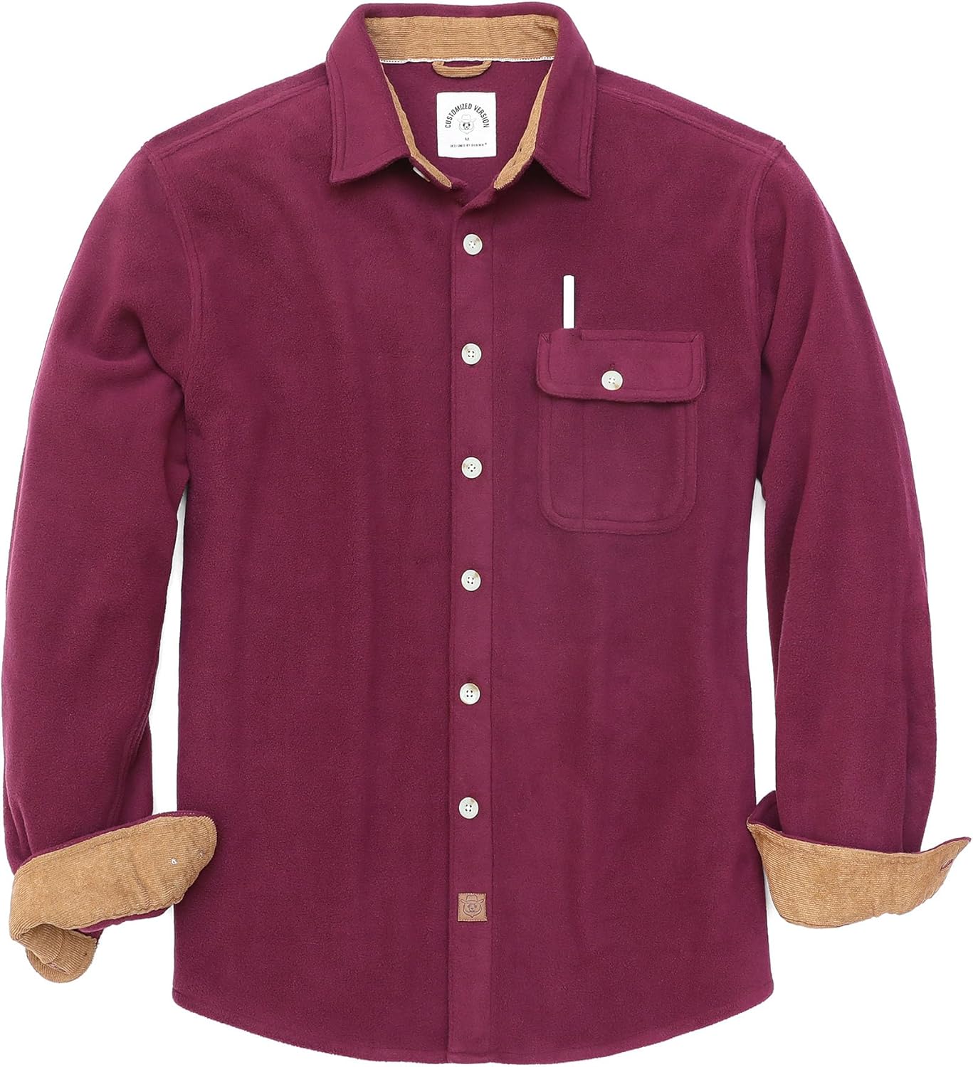Dubinik® Mens Flannel Shirts Long Sleeve Flannel Shirt for Men Casual Button Down Brushed 100% Cotton Shirt