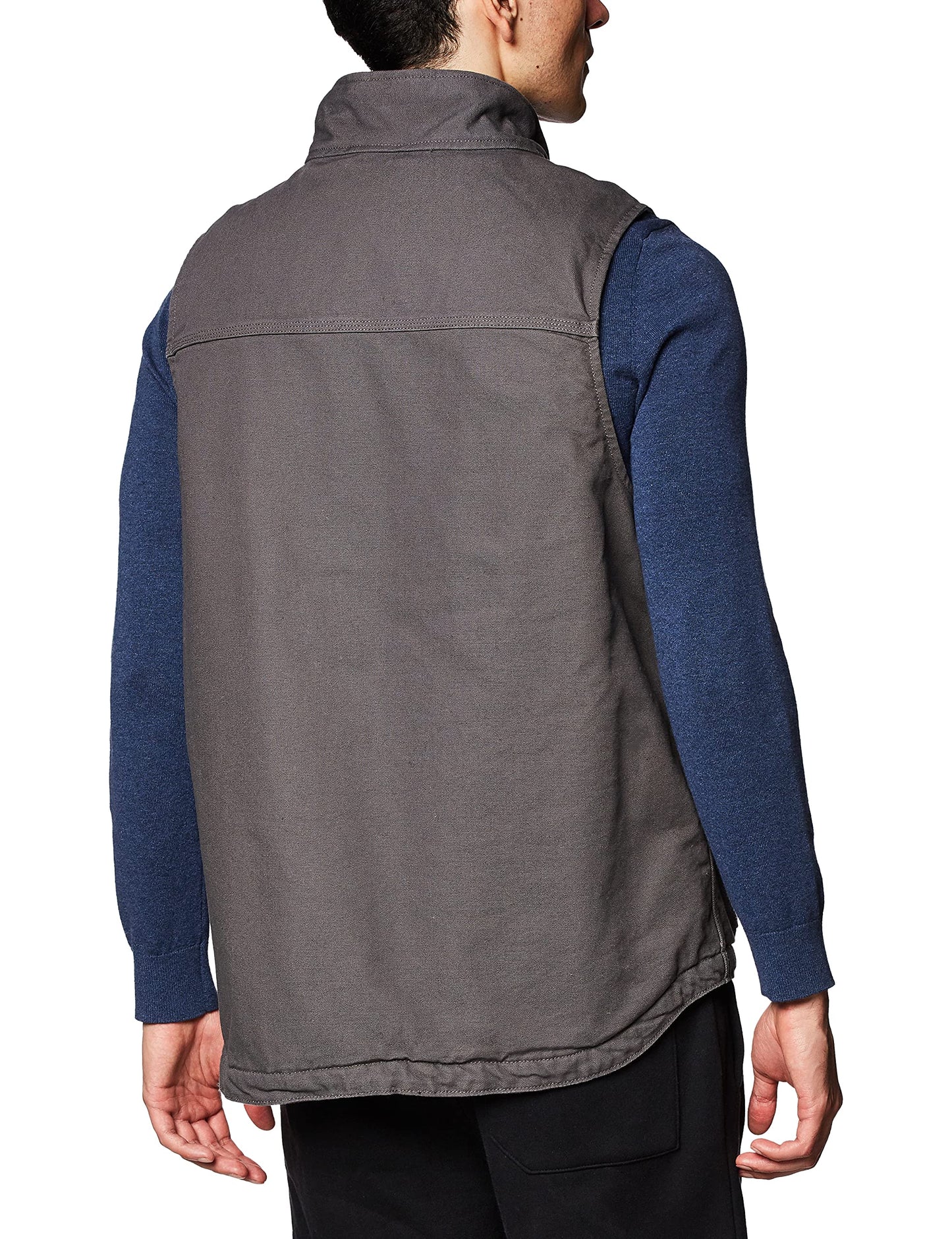 Carhartt Men's 104277 Washed Duck Mock Neck Vest - Sherpa Lined