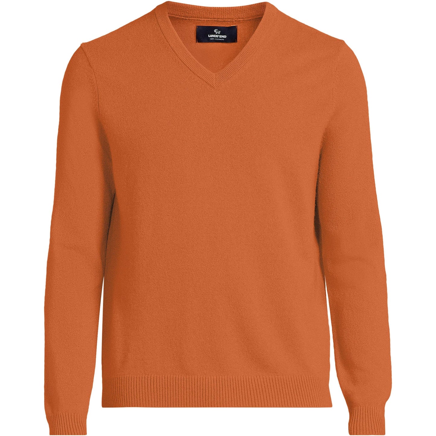 Lands' End Men's Fine Gauge Cashmere V-Neck Sweater