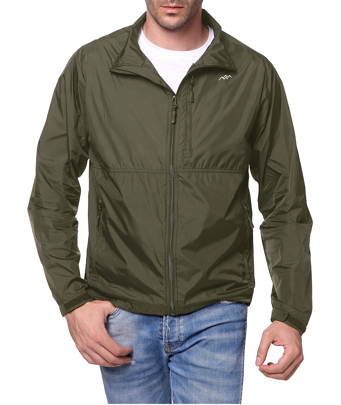 TRAILSIDE SUPPLY CO. Mens Windbreaker Jackets Lightweight Packable Jacket,Windproof and Dustproof
