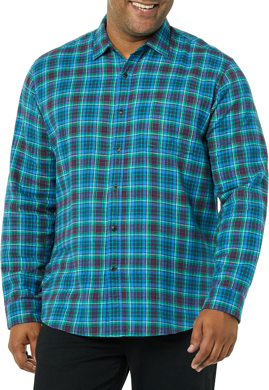 Amazon Essentials Men's Long-Sleeve Flannel Shirt (Available in Big & Tall)