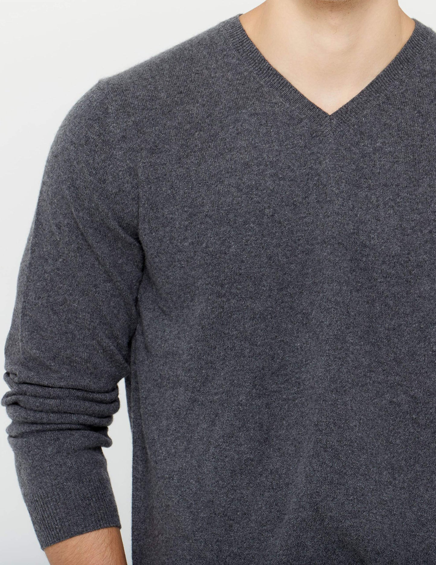 State Cashmere Men's Essential V-Neck Sweater 100% Pure Cashmere Classic Long Sleeve Pullover