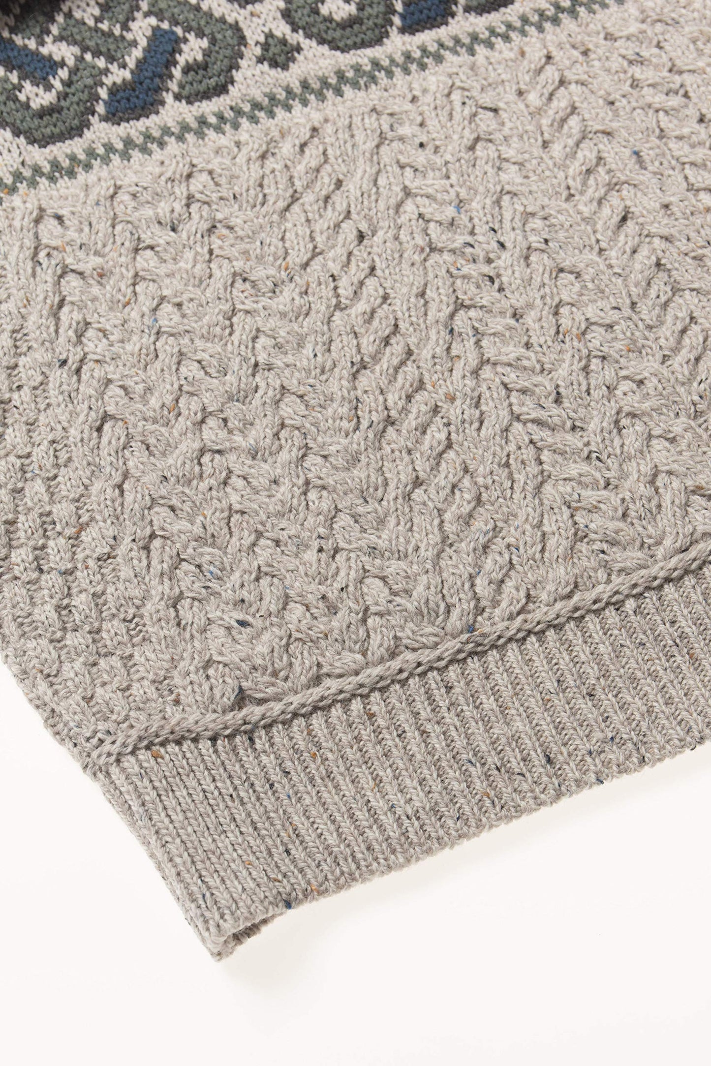 Aran Crafts Men's Irish Cable Knit Half Zip Jacquard Sweater (100% Merino Wool)