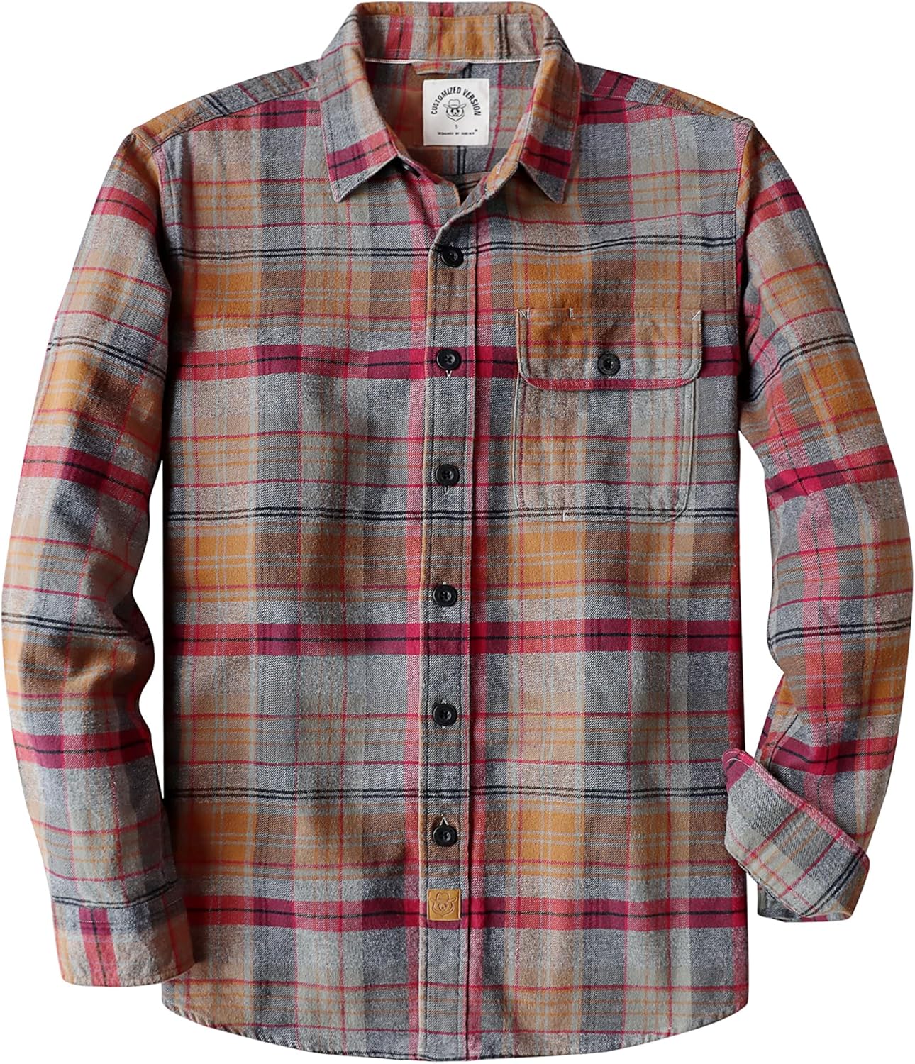 Dubinik®Mens Flannel Shirts Long Sleeve Flannel Shirt for Men Warm Casual Soft Cotton Button Down Plaid Mens Flannel Shirt