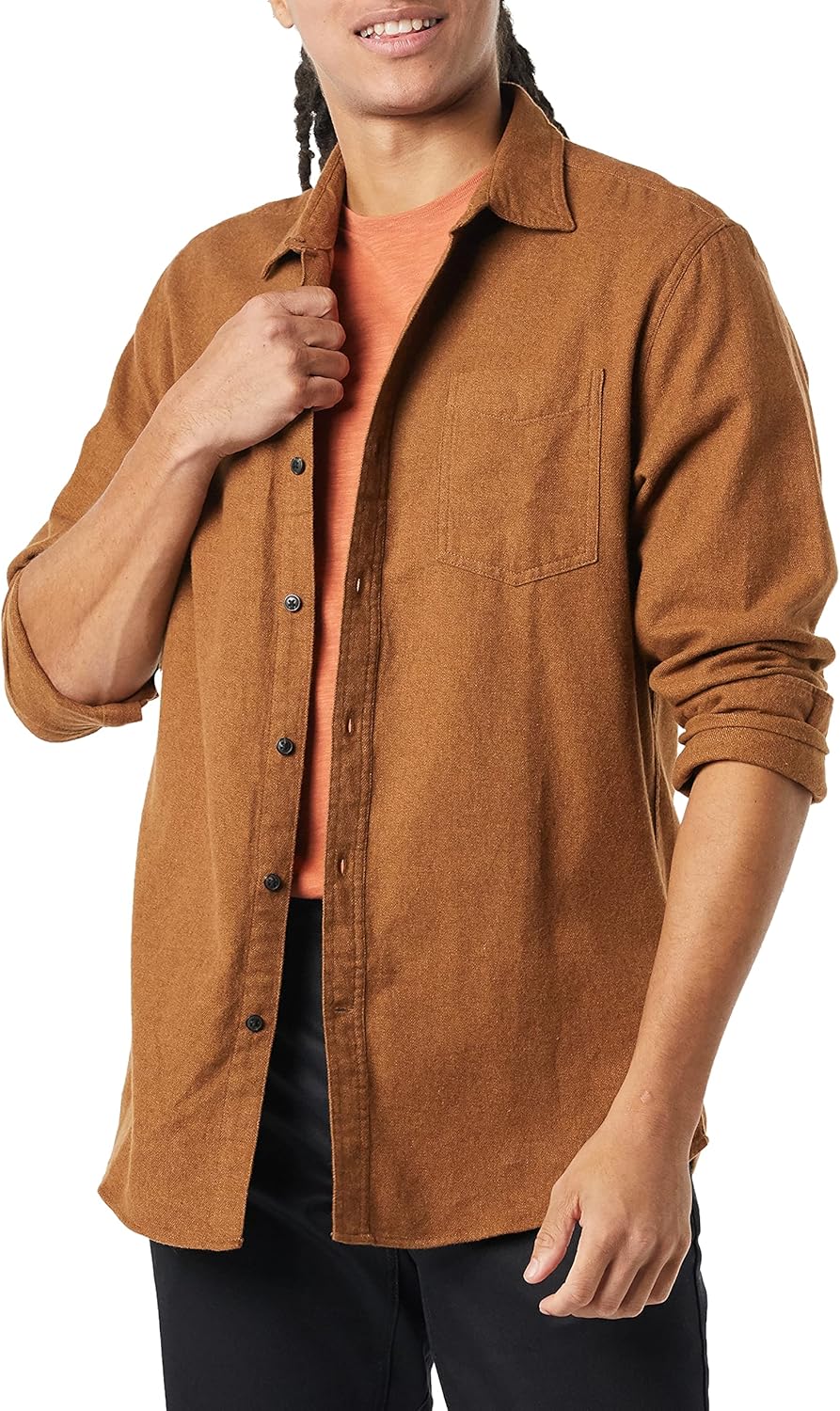 Amazon Essentials Men's Long-Sleeve Flannel Shirt (Available in Big & Tall)