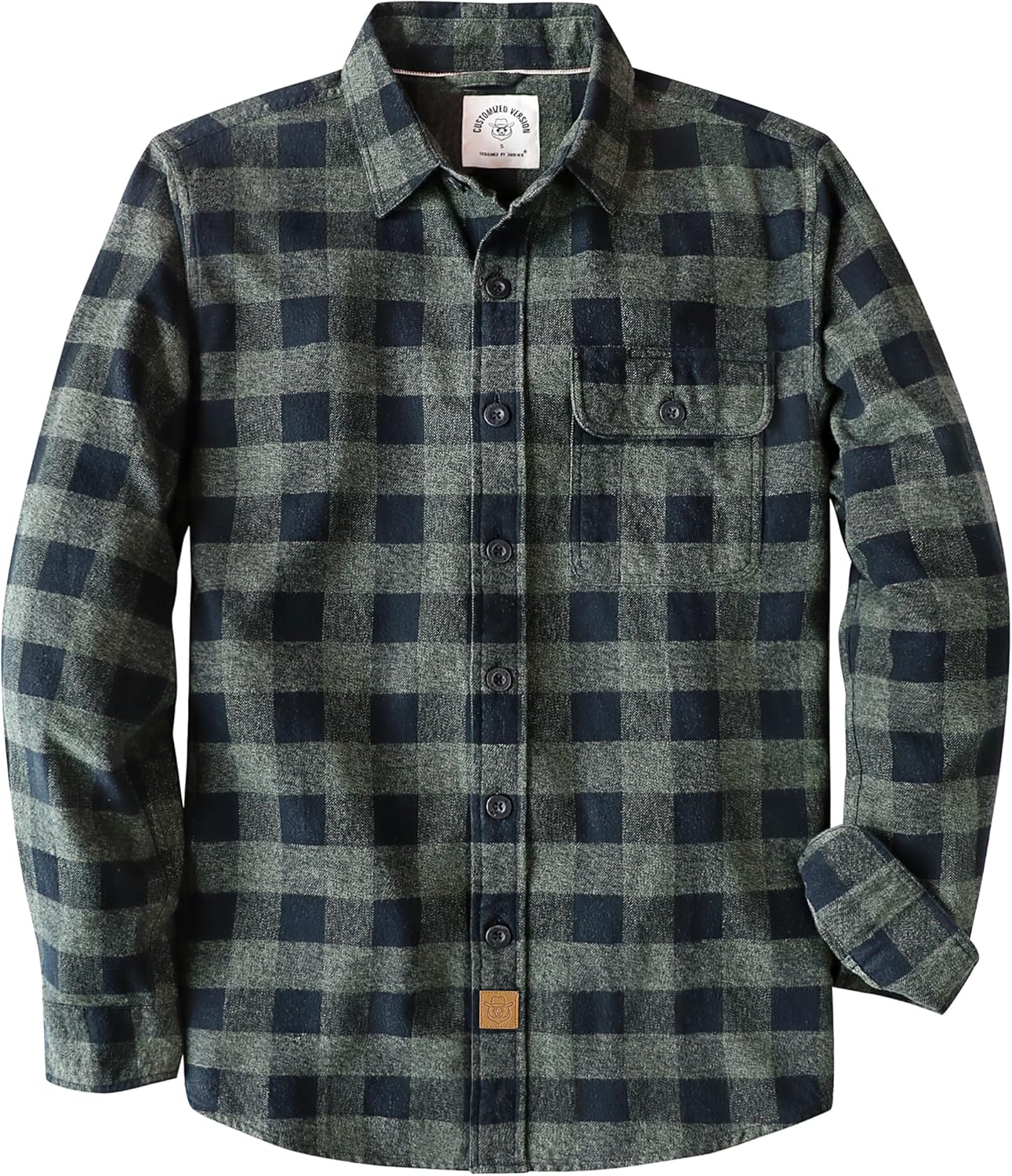 Dubinik®Mens Flannel Shirts Long Sleeve Flannel Shirt for Men Warm Casual Soft Cotton Button Down Plaid Mens Flannel Shirt