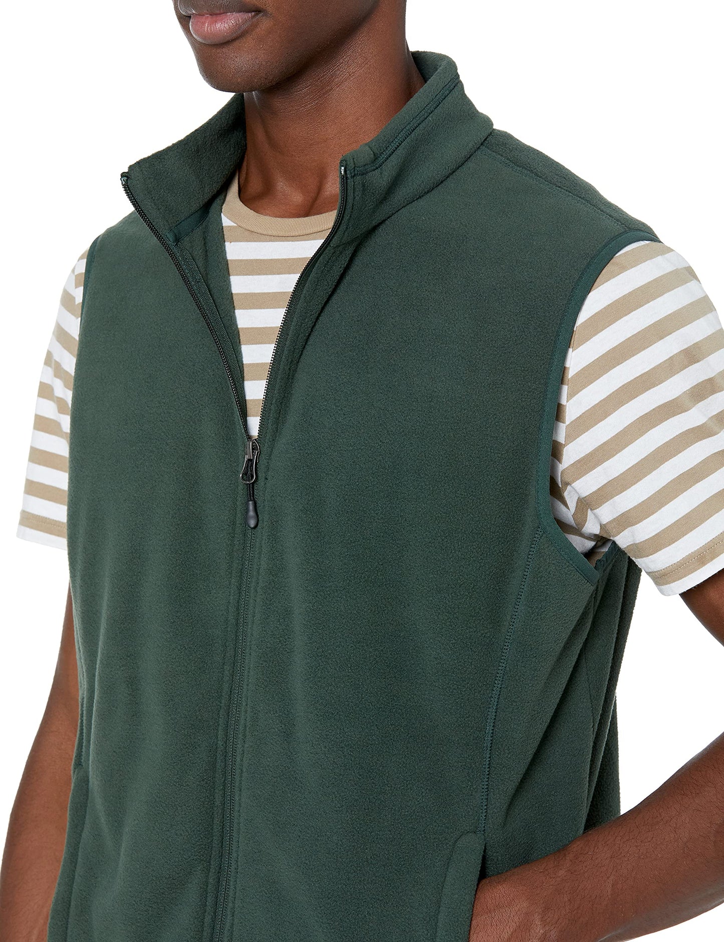 Amazon Essentials Men's Full-Zip Polar Fleece Vest (Available in Big & Tall)