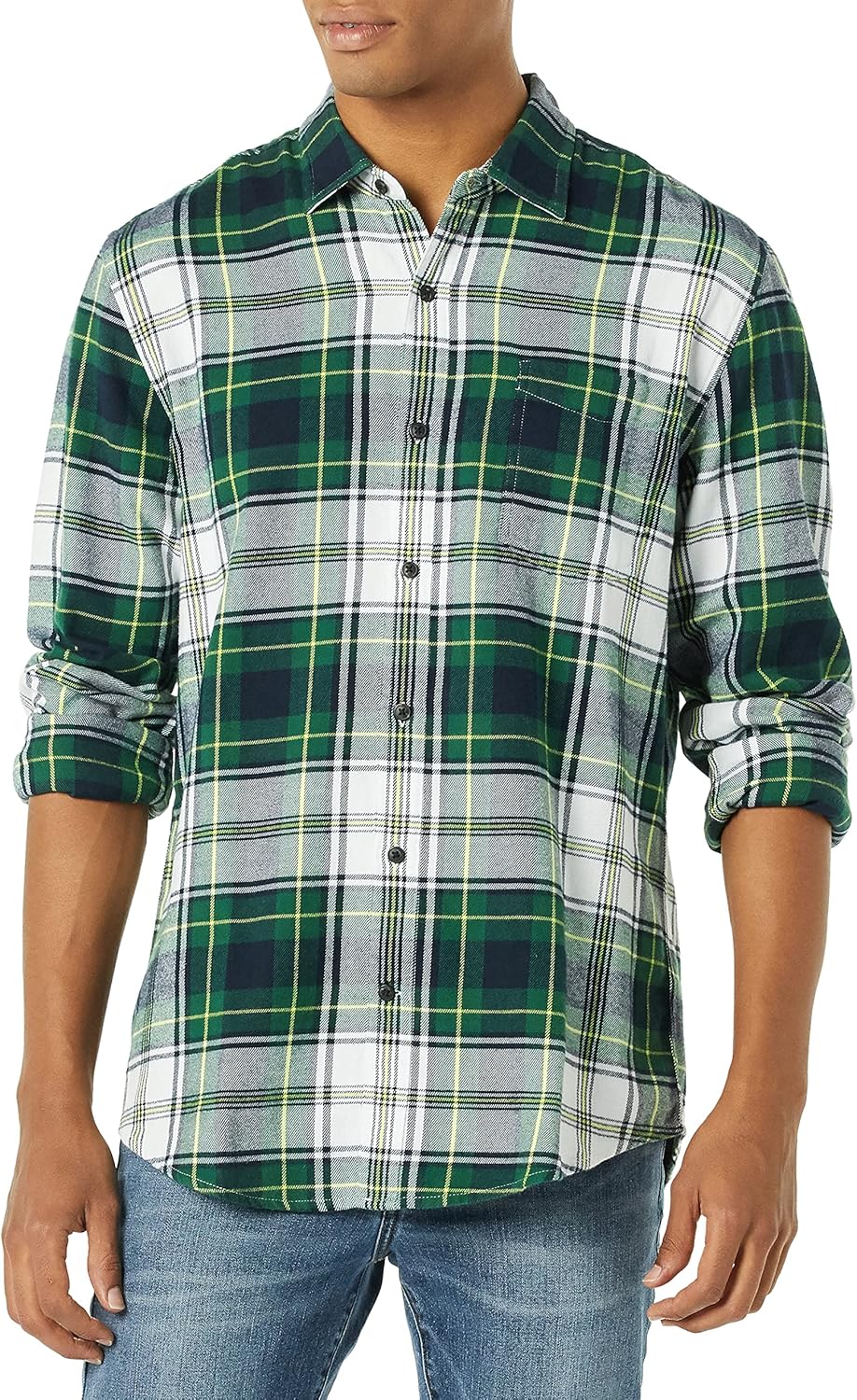 Amazon Essentials Men's Long-Sleeve Flannel Shirt (Available in Big & Tall)