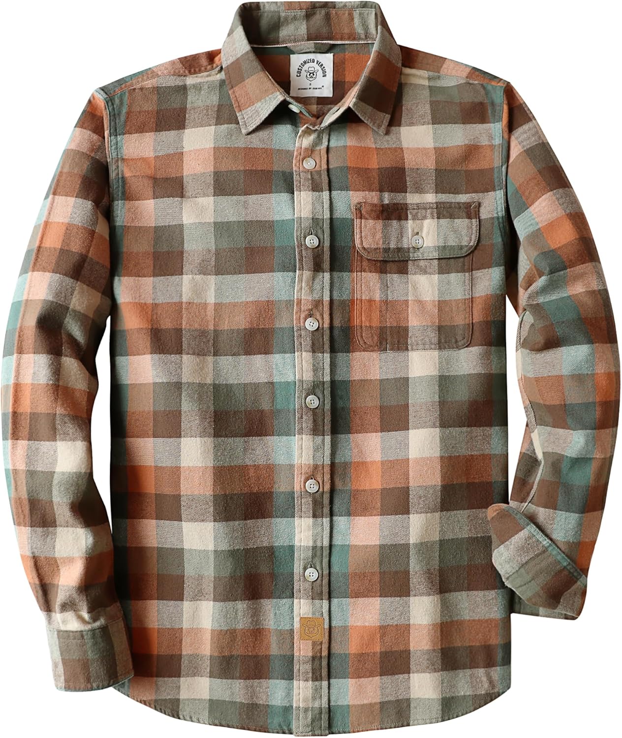 Dubinik®Mens Flannel Shirts Long Sleeve Flannel Shirt for Men Warm Casual Soft Cotton Button Down Plaid Mens Flannel Shirt