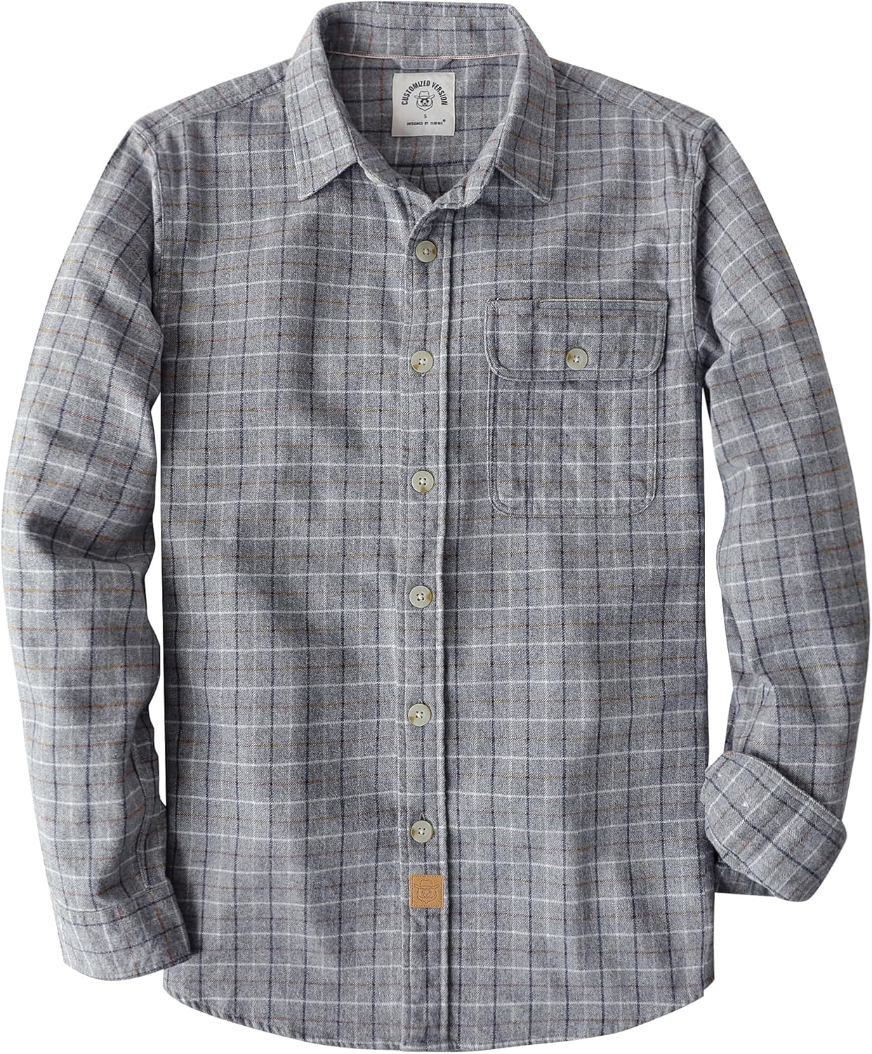 Dubinik®Mens Flannel Shirts Long Sleeve Flannel Shirt for Men Warm Casual Soft Cotton Button Down Plaid Mens Flannel Shirt