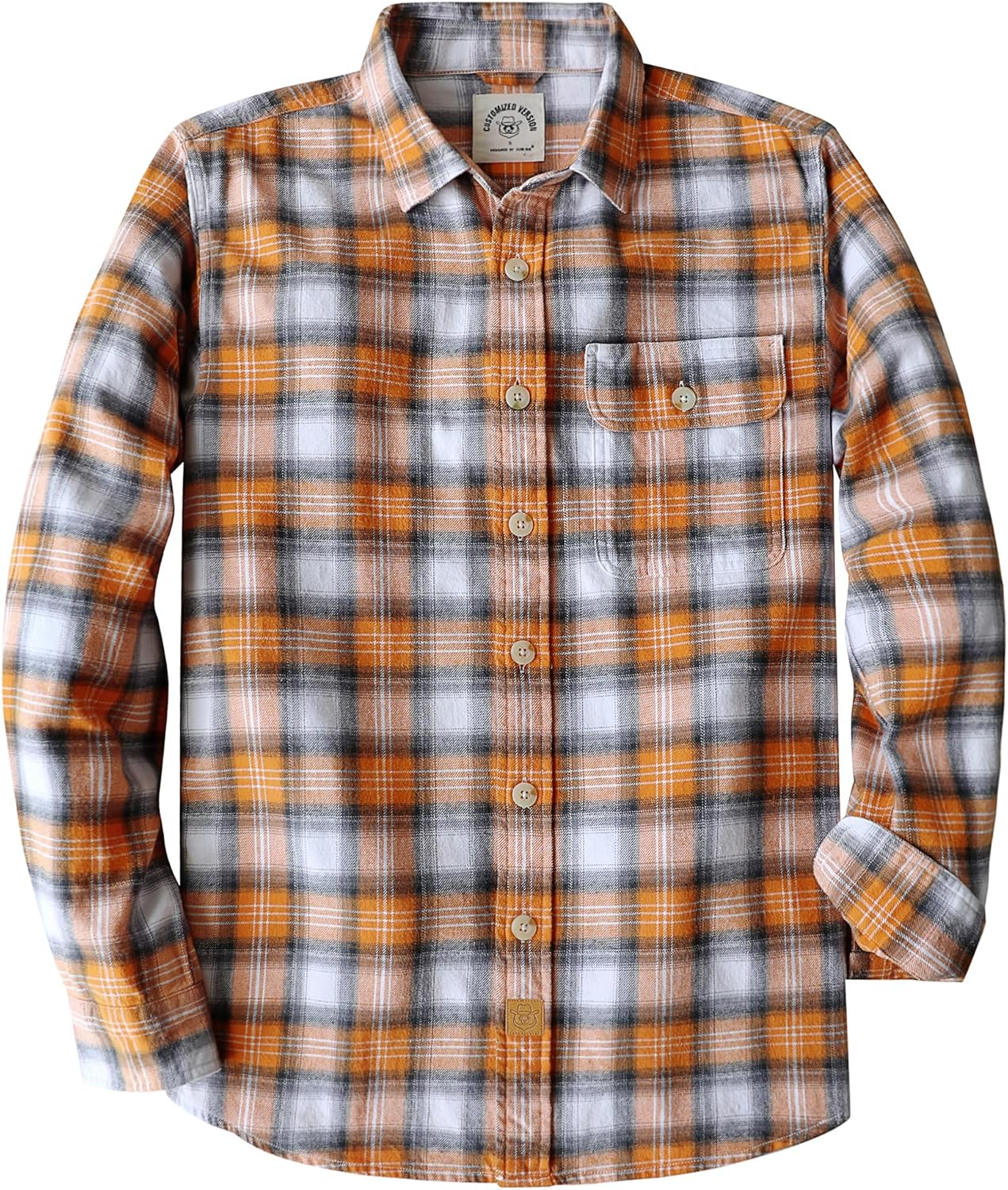 Dubinik®Mens Flannel Shirts Long Sleeve Flannel Shirt for Men Warm Casual Soft Cotton Button Down Plaid Mens Flannel Shirt
