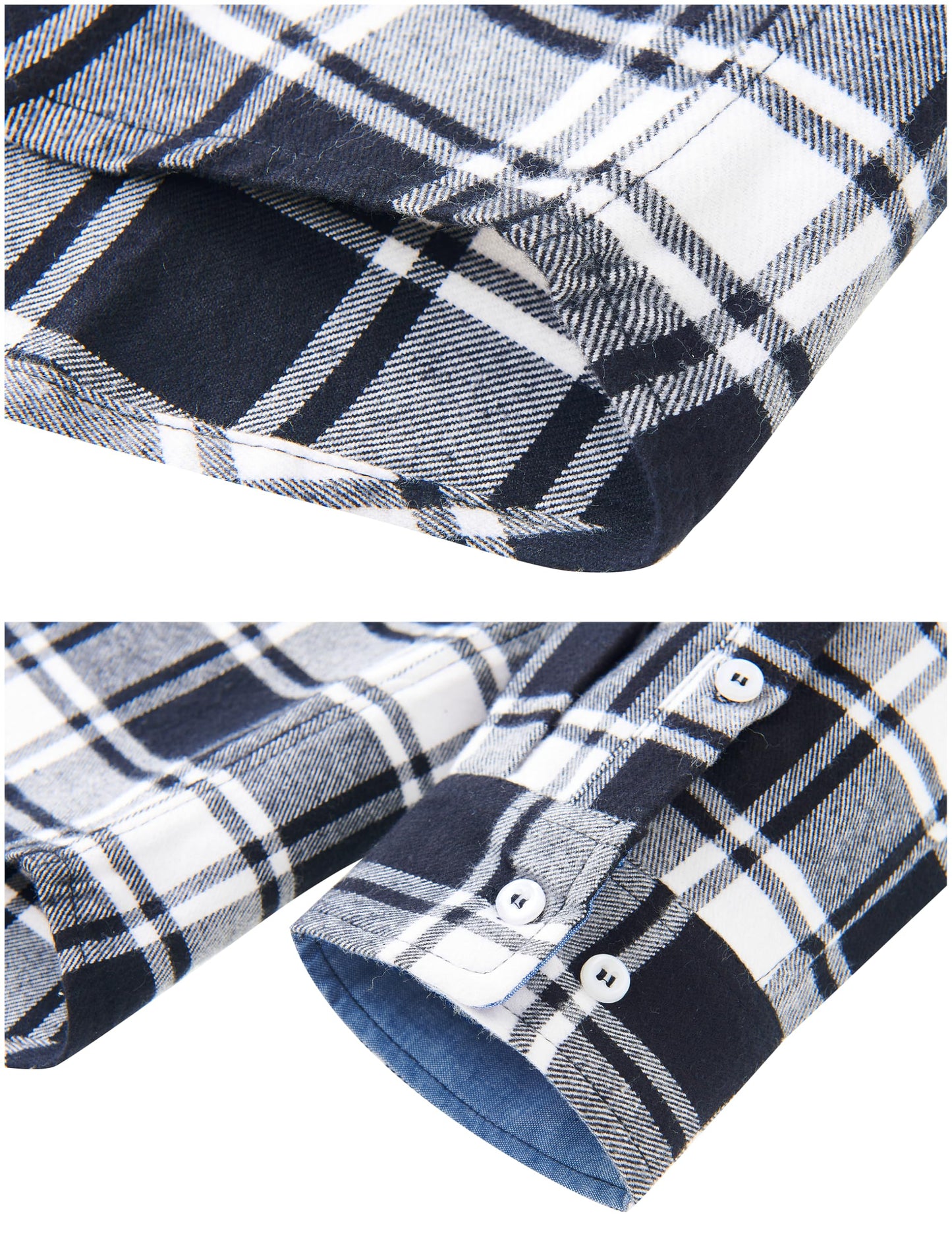 MAGNIVIT Men's Flannel Shirts Cotton Long Sleeve Plaid Casual Button Down Soft Comfortable Shirt for Men