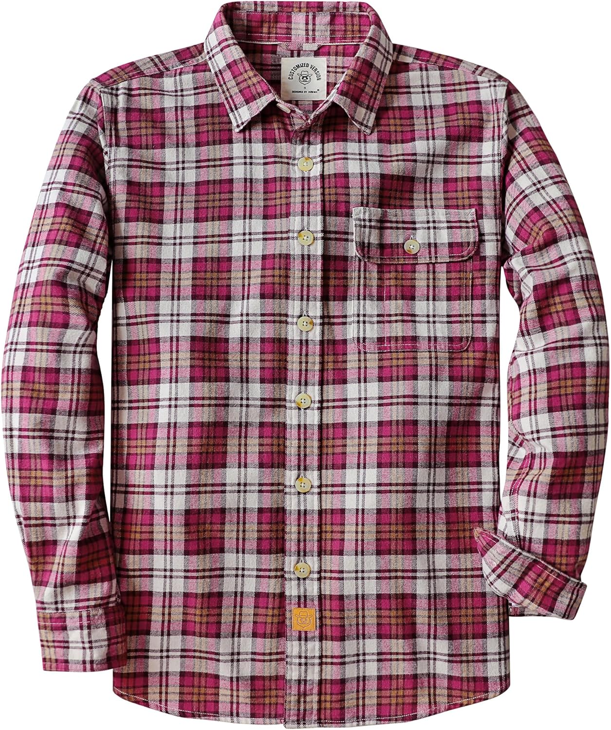 Dubinik®Mens Flannel Shirts Long Sleeve Flannel Shirt for Men Warm Casual Soft Cotton Button Down Plaid Mens Flannel Shirt