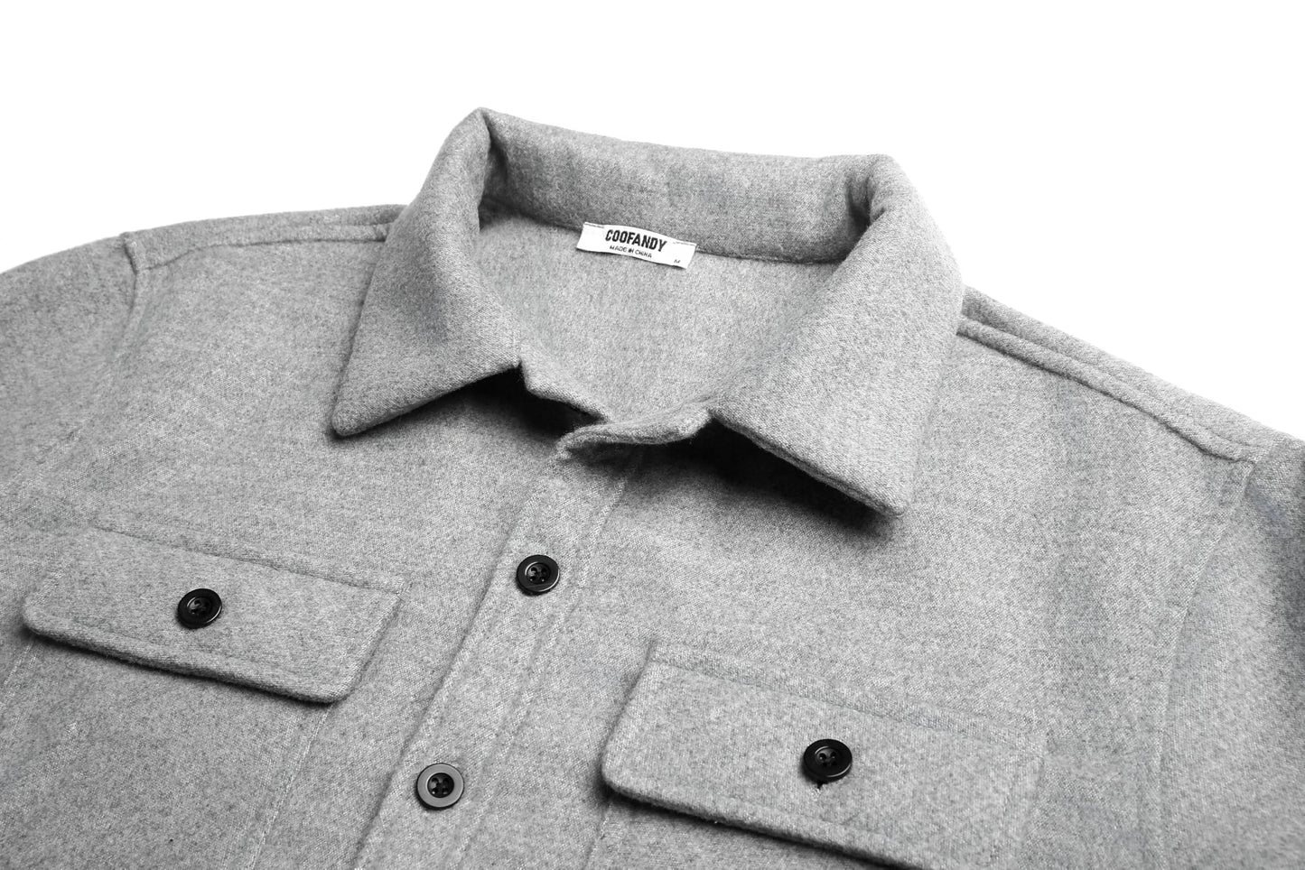 COOFANDY Men's Flannel Jacket Long Sleeve Plaid Shirt Jackets Button Down Fleece Shacket Casual Fall Soft Outwear