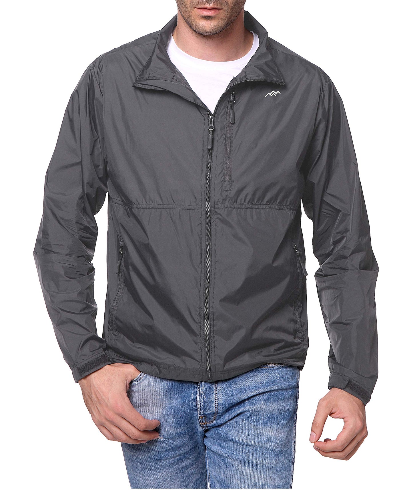 TRAILSIDE SUPPLY CO. Mens Windbreaker Jackets Lightweight Packable Jacket,Windproof and Dustproof