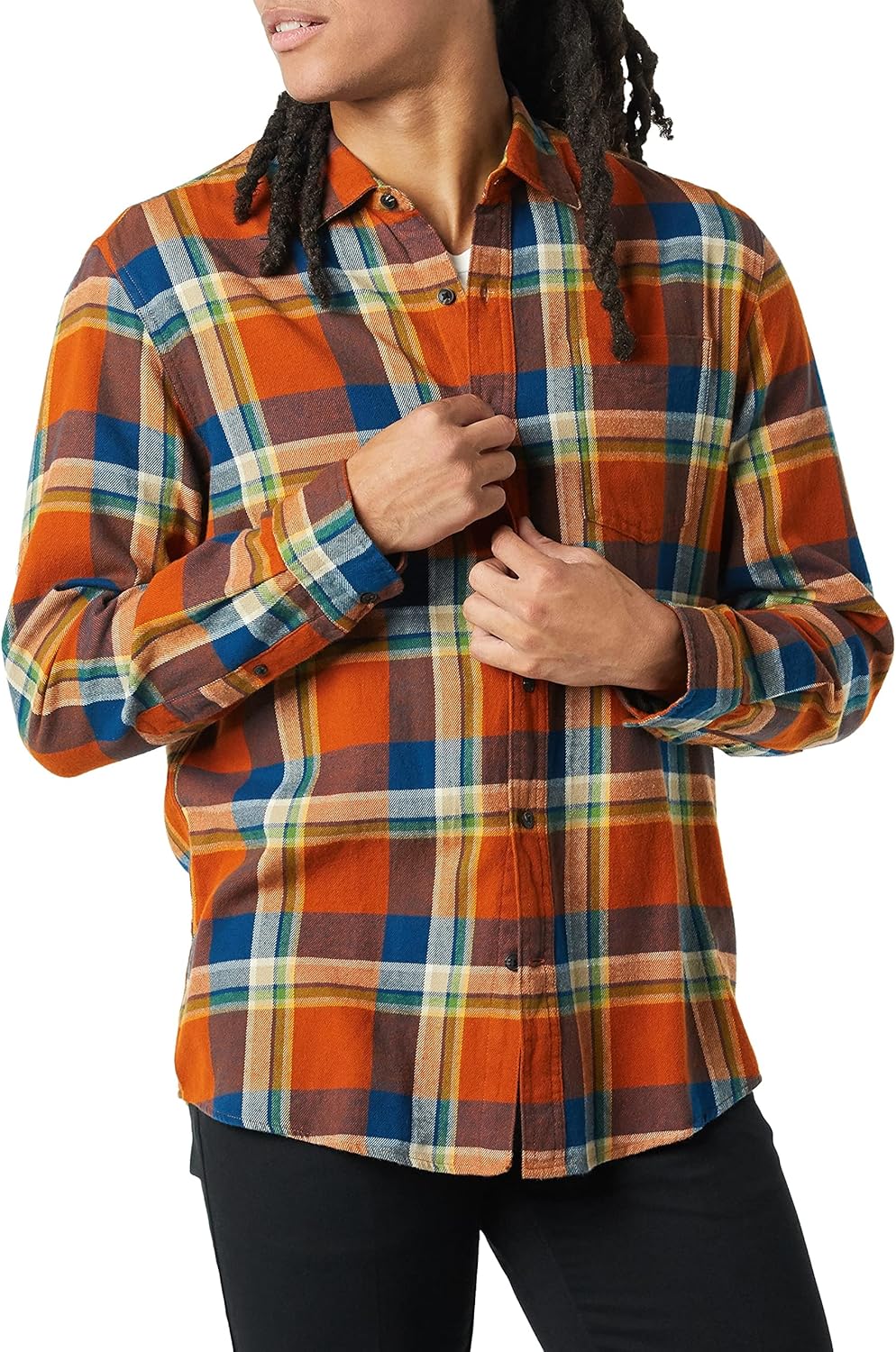 Amazon Essentials Men's Long-Sleeve Flannel Shirt (Available in Big & Tall)