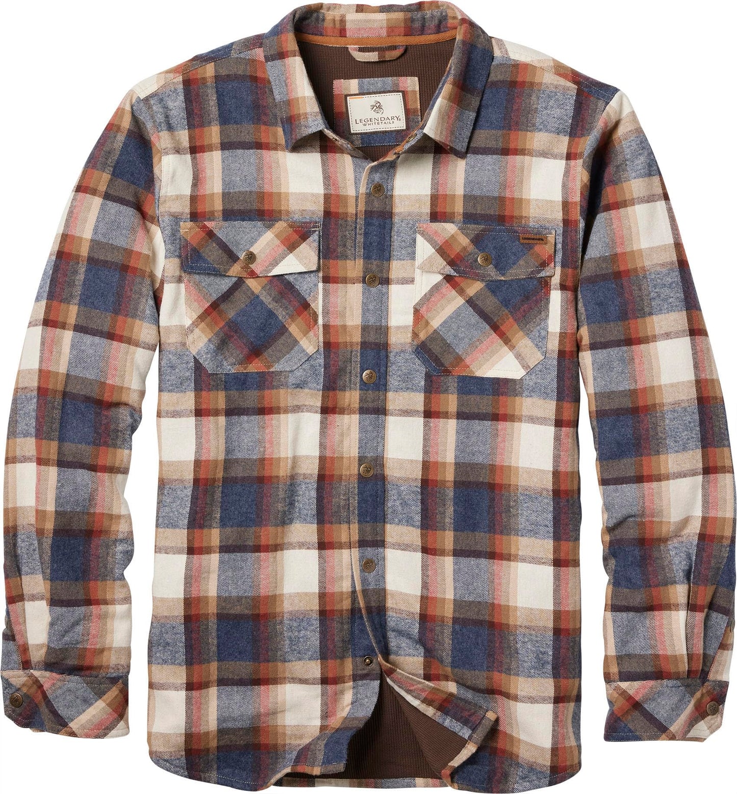Legendary Whitetails Men's Thermal Lined Shirt Jacket Plaid Flannel Polyfill Insulated
