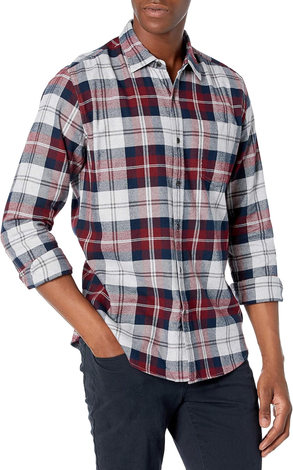 Amazon Essentials Men's Long-Sleeve Flannel Shirt (Available in Big & Tall)