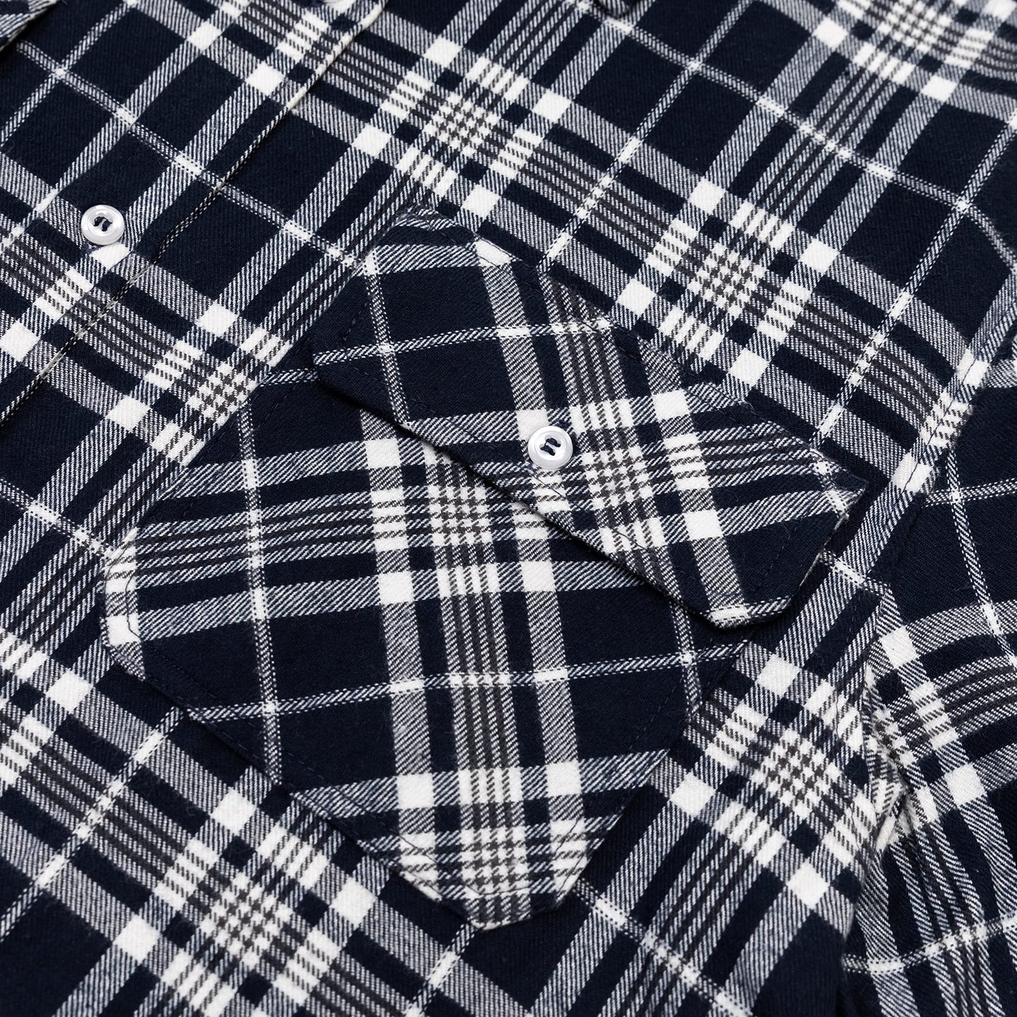 MAGCOMSEN Men's Flannel Shirts Cotton Long Sleeve Plaid Shirt Casual Fashion Button Up Shirts Jackets with 2 Pockets