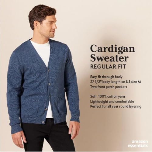 Amazon Essentials Men's Cotton Cardigan Sweater