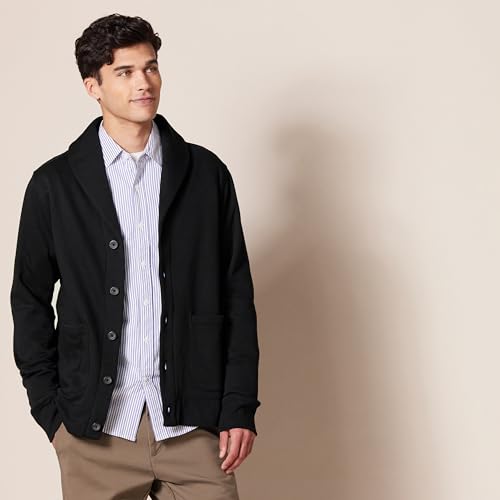 Amazon Essentials Men's Long-Sleeve Fleece Shawl-Collar Cardigan