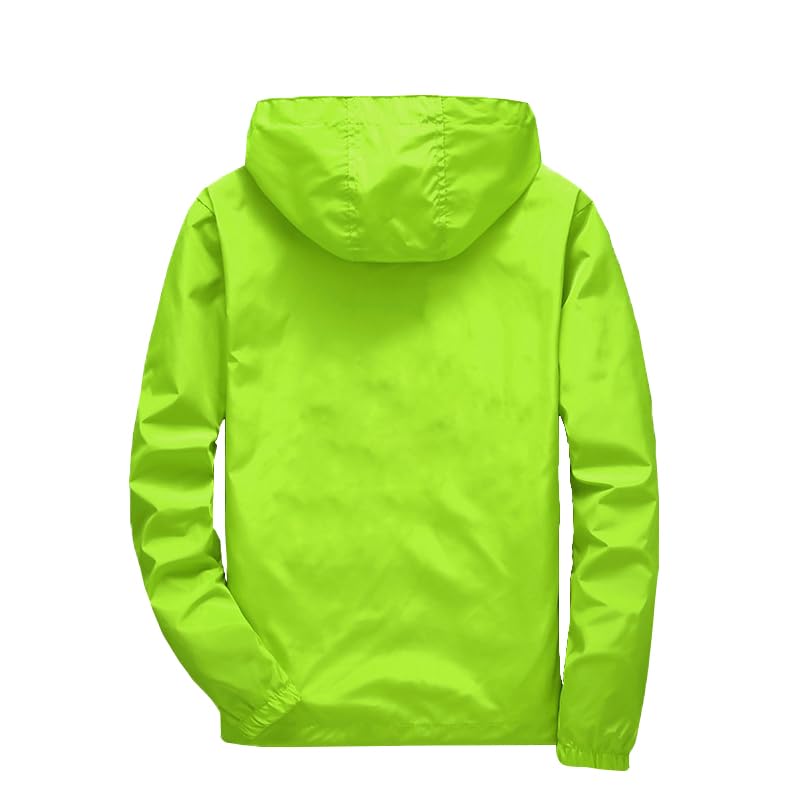 Mens Windbreaker Jackets Lightweight Hooded Zippered Jackets for Men Hiking Cycling Sportswear