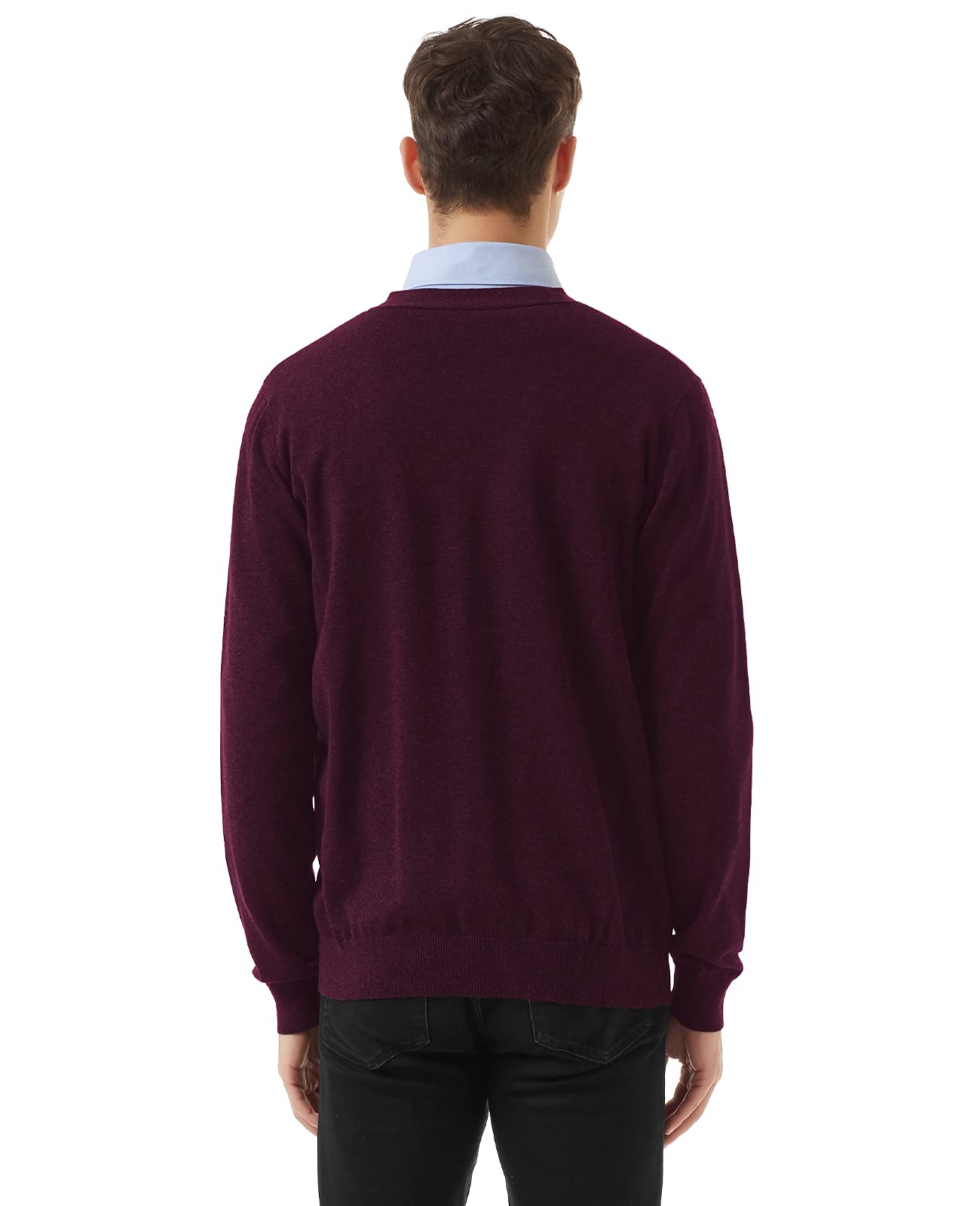 QUALFORT Men's 100% Cotton Cardigan Sweater Casual V-Neck Button Down Knitted Outerwear with Pockets Fall Fashion 2025
