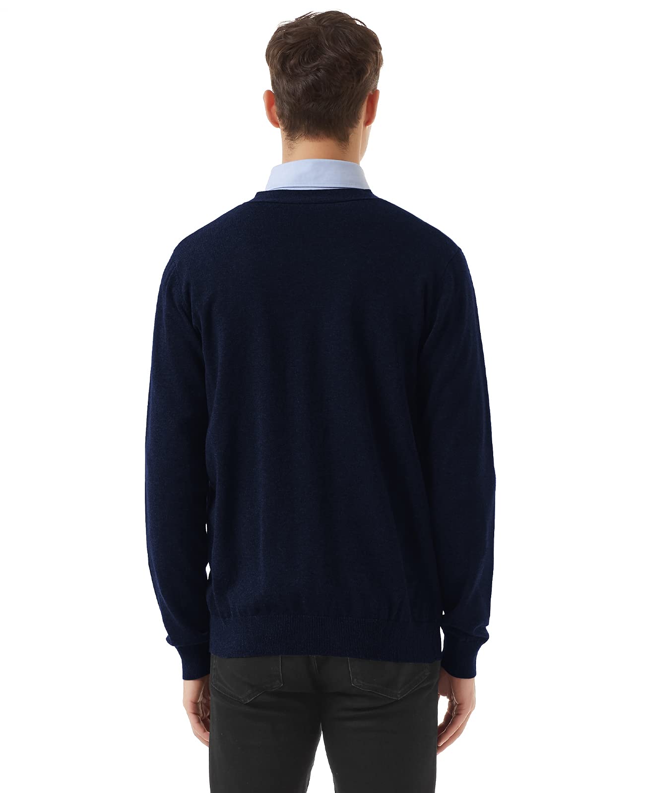QUALFORT Men's 100% Cotton Cardigan Sweater Casual V-Neck Button Down Knitted Outerwear with Pockets Fall Fashion 2025