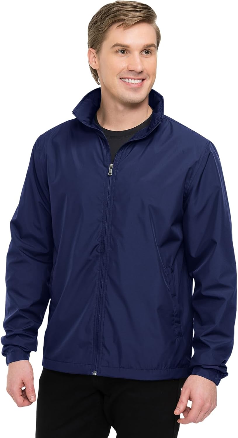 AFC Men’s Lightweight Windbreaker With Hood Water Resistant Lg to 6x Big & Tall