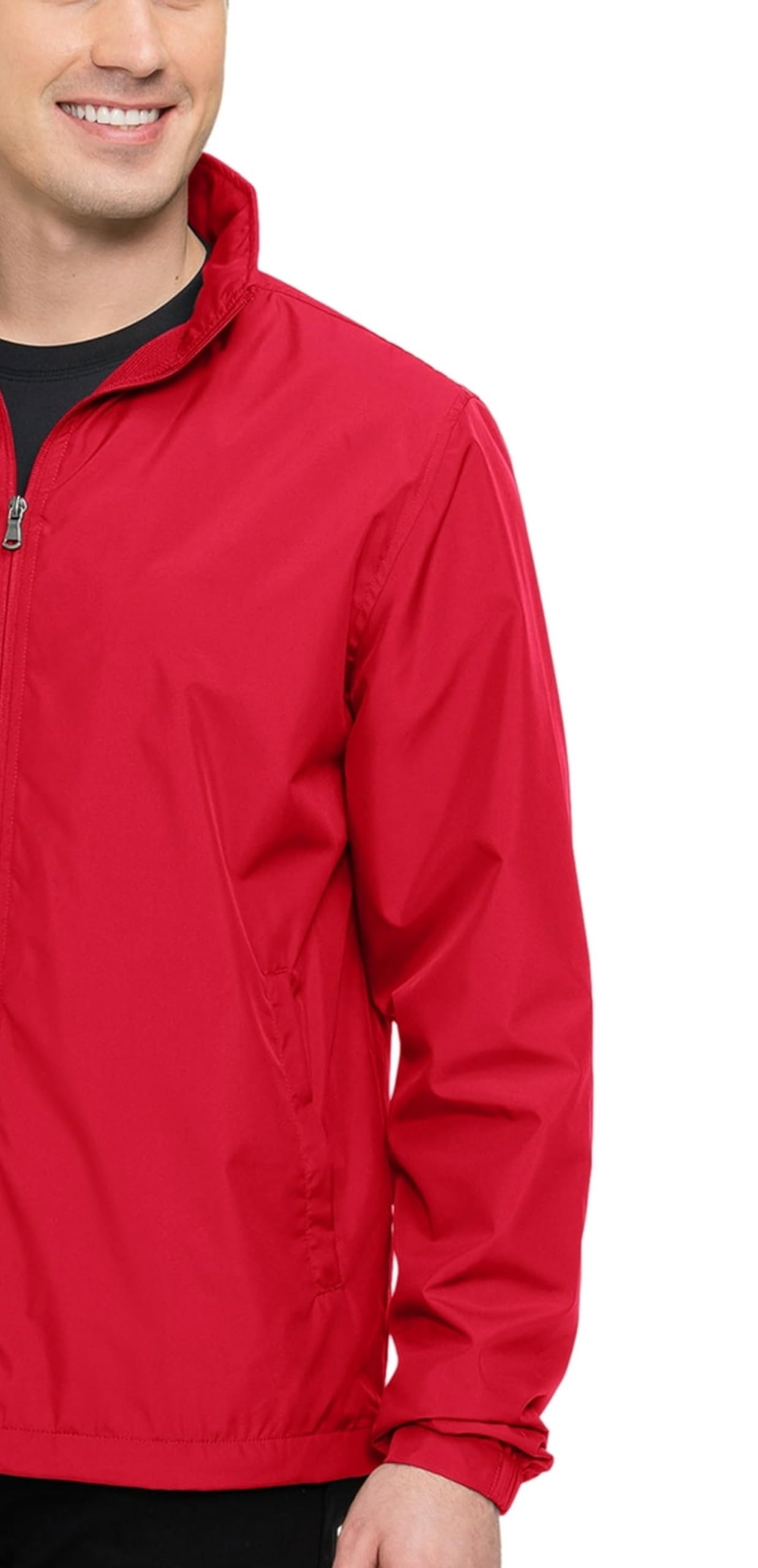 AFC Men’s Lightweight Windbreaker With Hood Water Resistant Lg to 6x Big & Tall