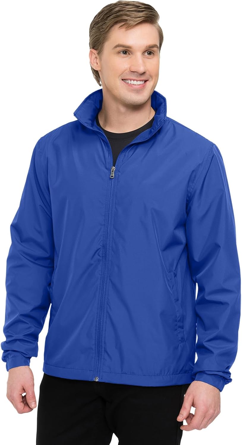 AFC Men’s Lightweight Windbreaker With Hood Water Resistant Lg to 6x Big & Tall