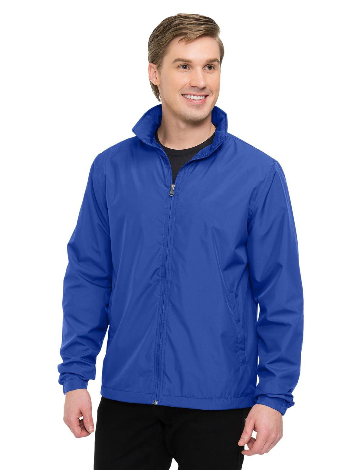 AFC Men’s Lightweight Windbreaker With Hood Water Resistant Lg to 6x Big & Tall