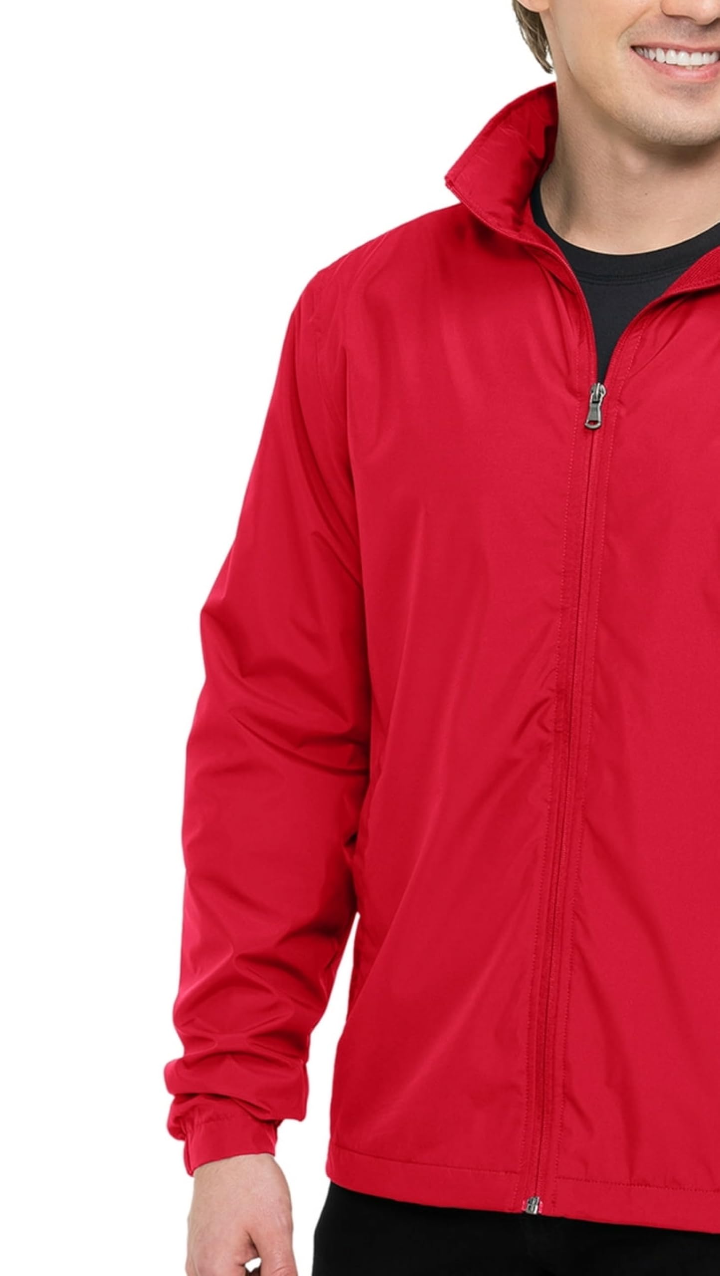 AFC Men’s Lightweight Windbreaker With Hood Water Resistant Lg to 6x Big & Tall