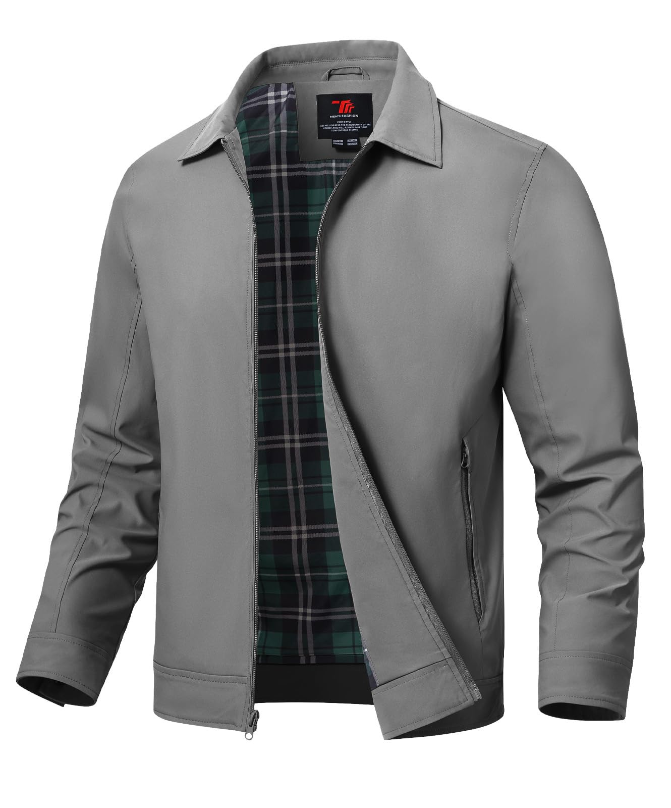 TBMPOY Men's Lightweight Jackets Casual Windbreaker Stylish Light Fall Spring Golf Work Dress Business